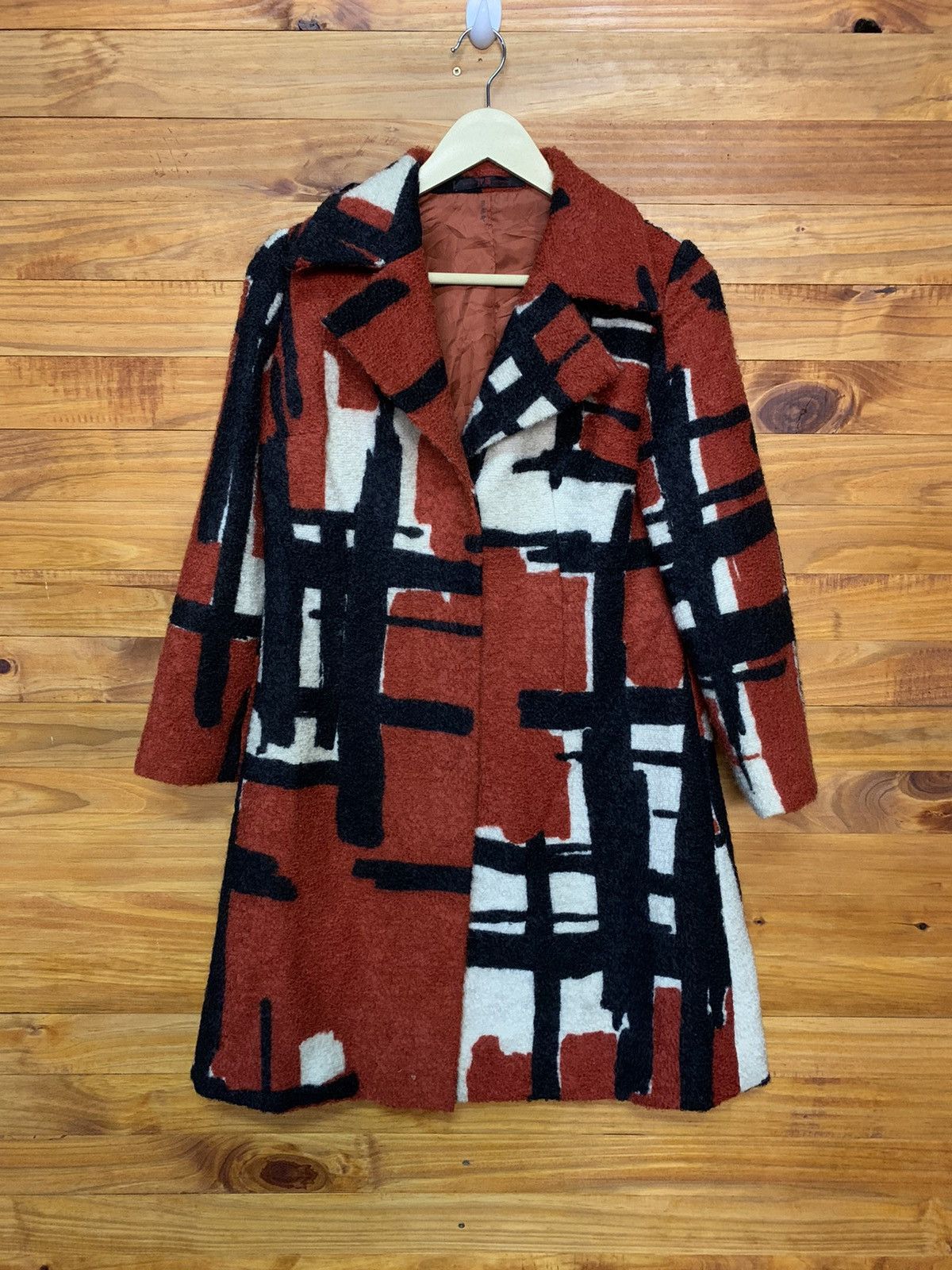Vintage Vintage Pop Art Wool Coat Size US S / EU 44-46 / 1 - 1 Thumbnail
