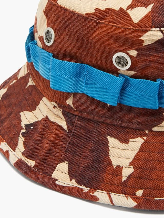 Acne Studios ACNE STUDIOS Brommo Maple-Print Canvas Bucket Hat Size ONE SIZE - 2 Thumbnail