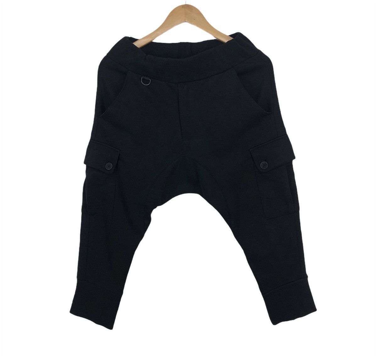 image of Semantic Design Slim Fit Cargo Sweatpants Size 26 Fit To 32 in Black, Men's