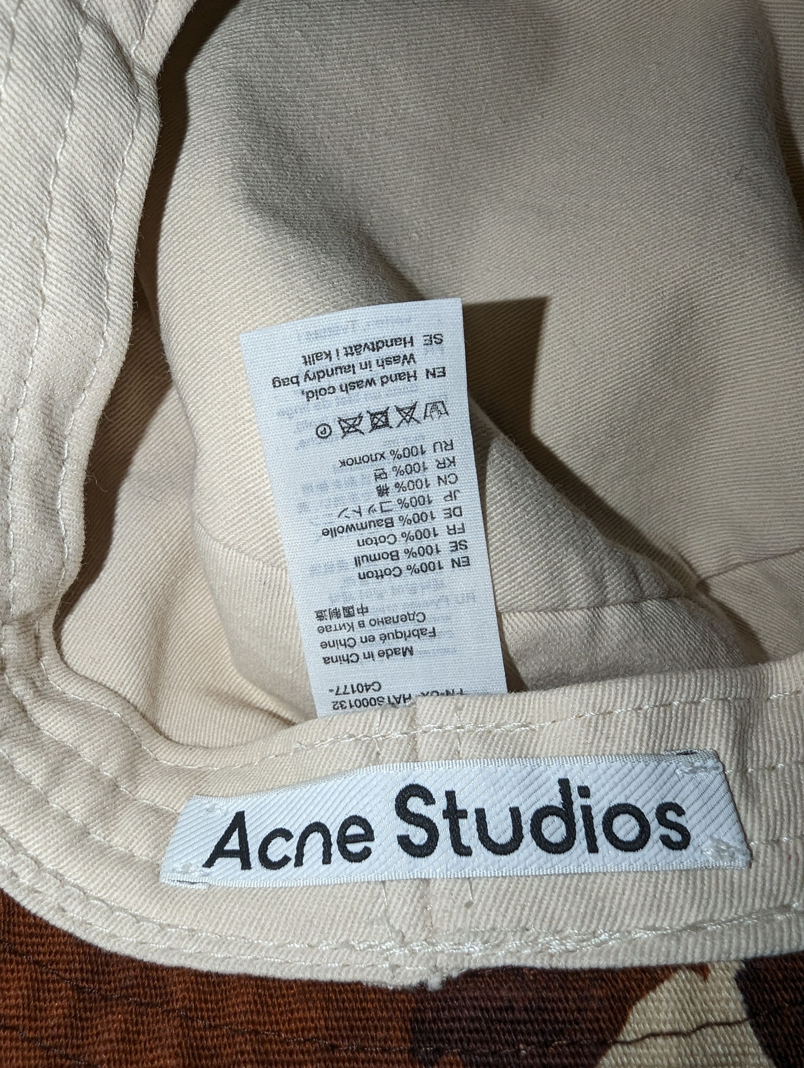 Acne Studios ACNE STUDIOS Brommo Maple-Print Canvas Bucket Hat Size ONE SIZE - 6 Thumbnail