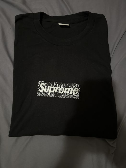 Supreme bandana box logo best sale tee black