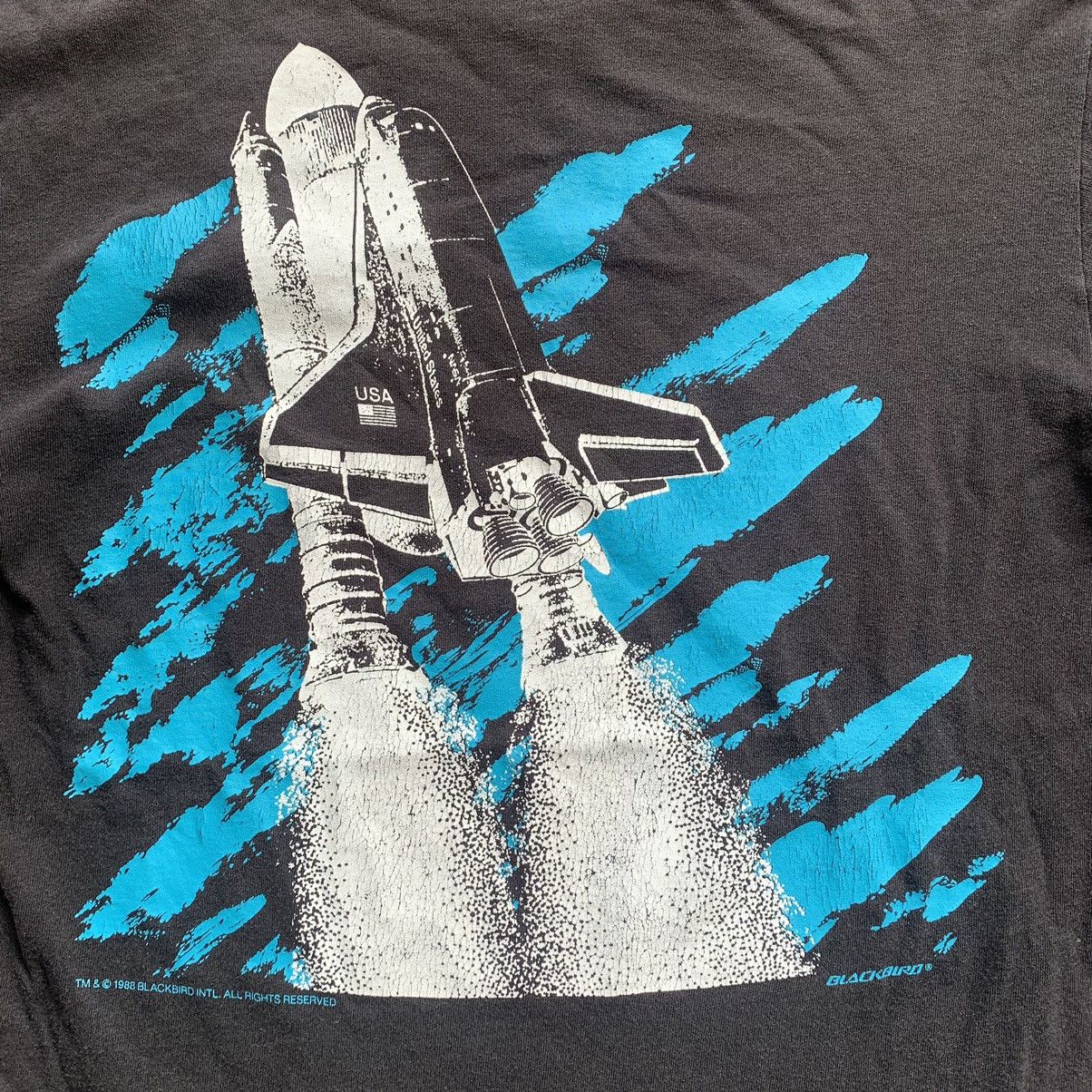 Jerzees Space Shuttle Blackbird vintage 1988 blck tshirt tee Size US M / EU 48-50 / 2 - 4 Thumbnail