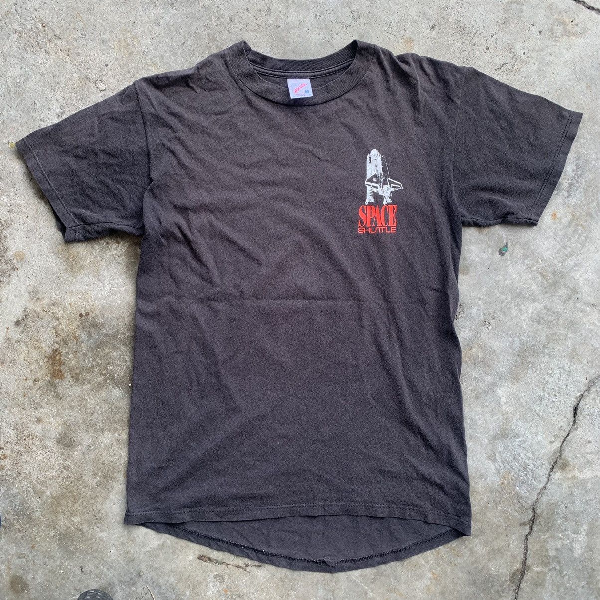 Jerzees Space Shuttle Blackbird vintage 1988 blck tshirt tee Size US M / EU 48-50 / 2 - 2 Thumbnail