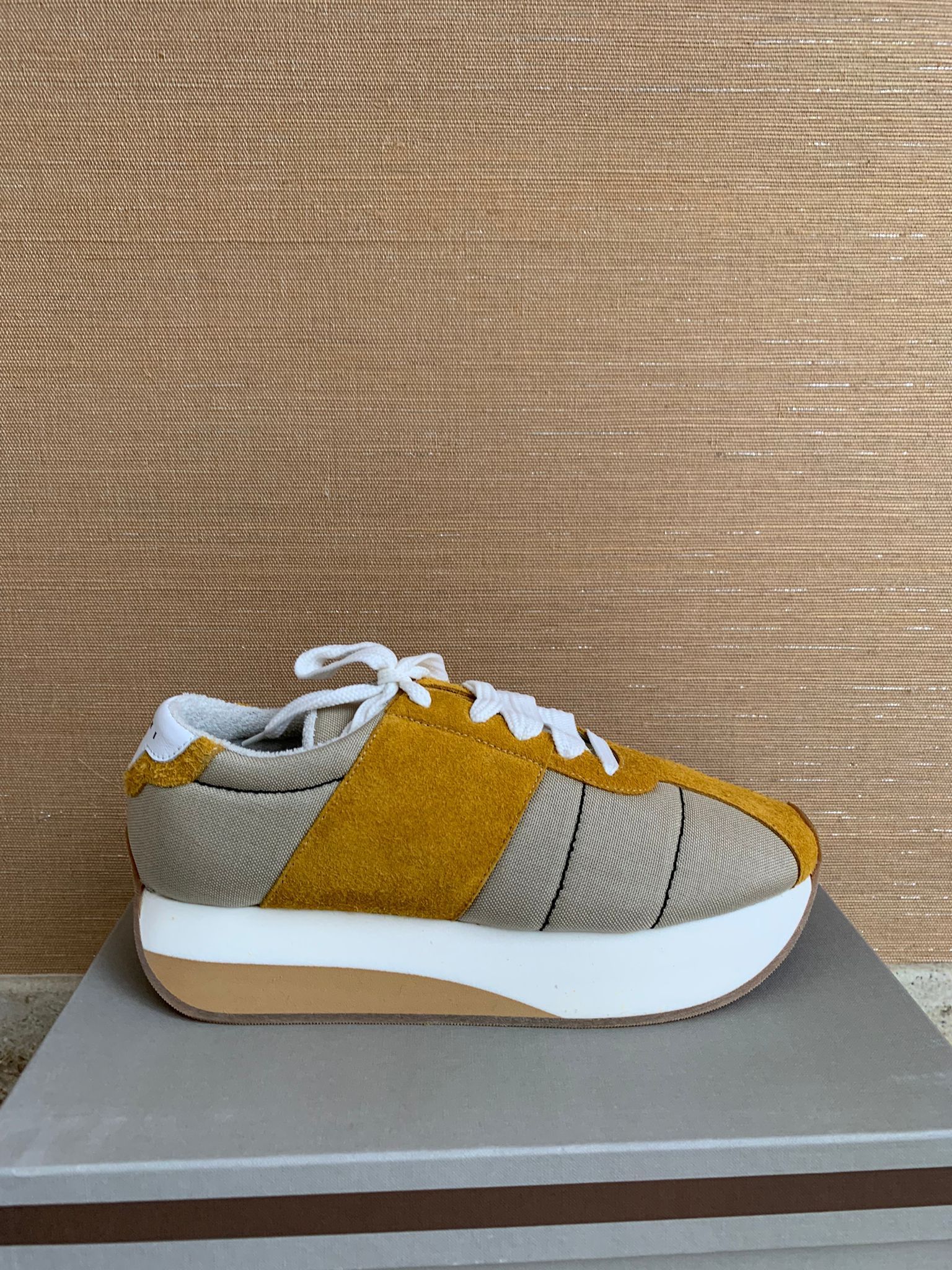 image of Marni Low Top Sneakers In Yellow & Beige in Yellow/Beige, Men's (Size 11)