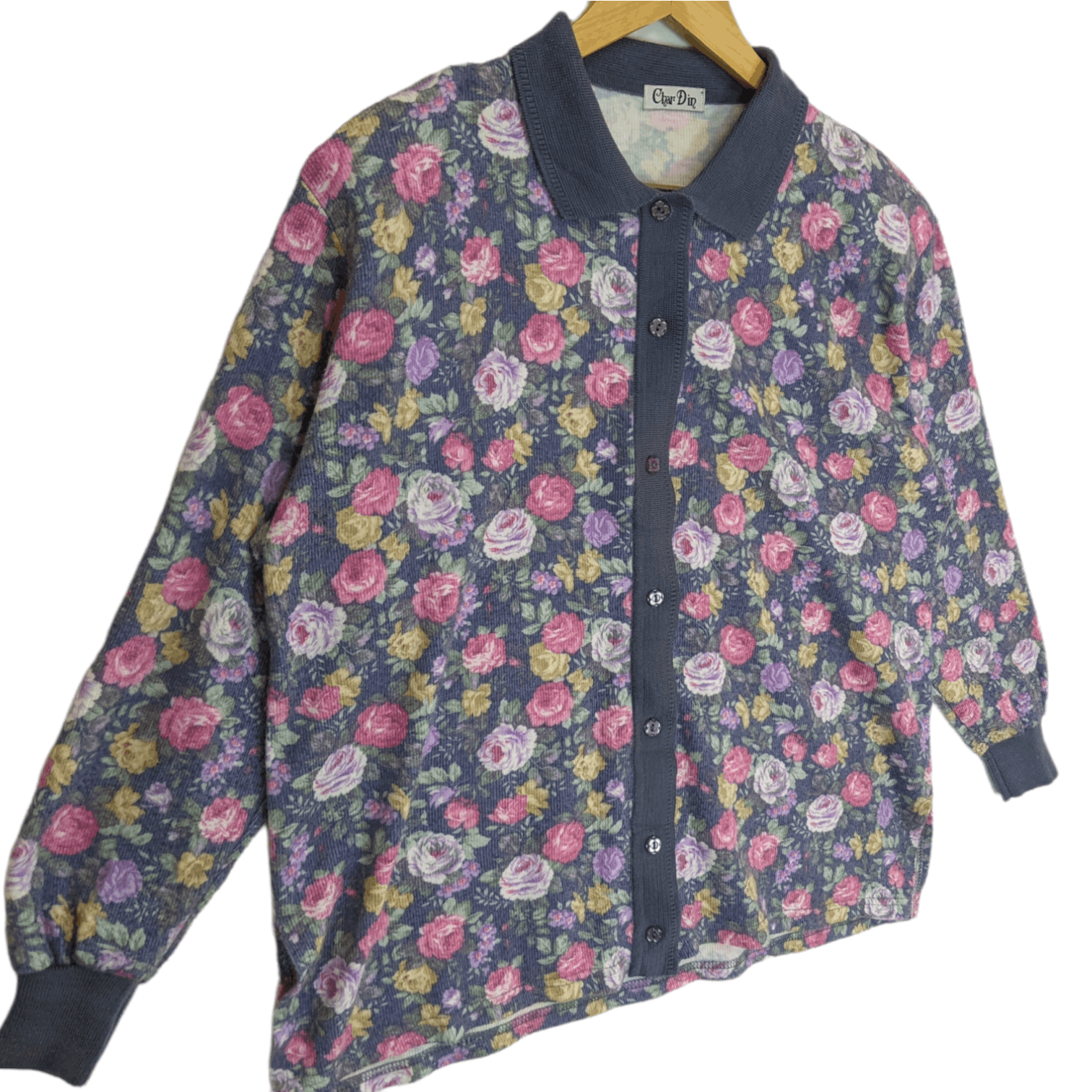 Japanese Brand Japan CHAR DIN Flower Button Up Shirt Size L / US 10 / IT 46 - 3 Thumbnail