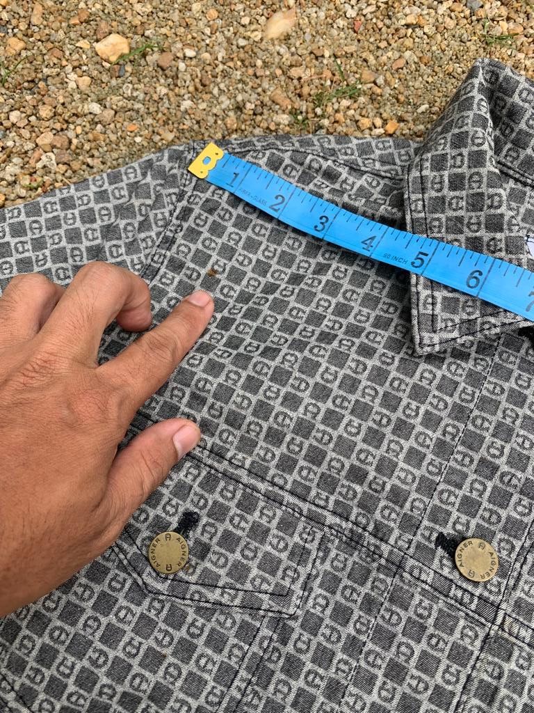 Aigner Aigner Monogram Button Up Jacket Size L / US 10 / IT 46 - 9 Thumbnail