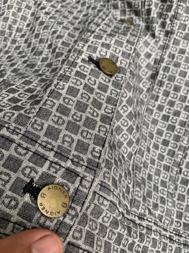 Aigner Aigner Monogram Button Up Jacket Size L / US 10 / IT 46 - 7 Thumbnail