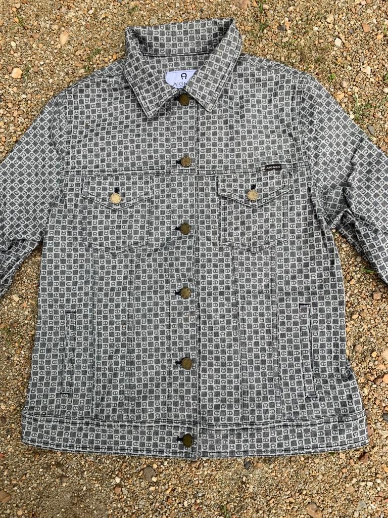 Aigner Aigner Monogram Button Up Jacket Size L / US 10 / IT 46 - 3 Thumbnail