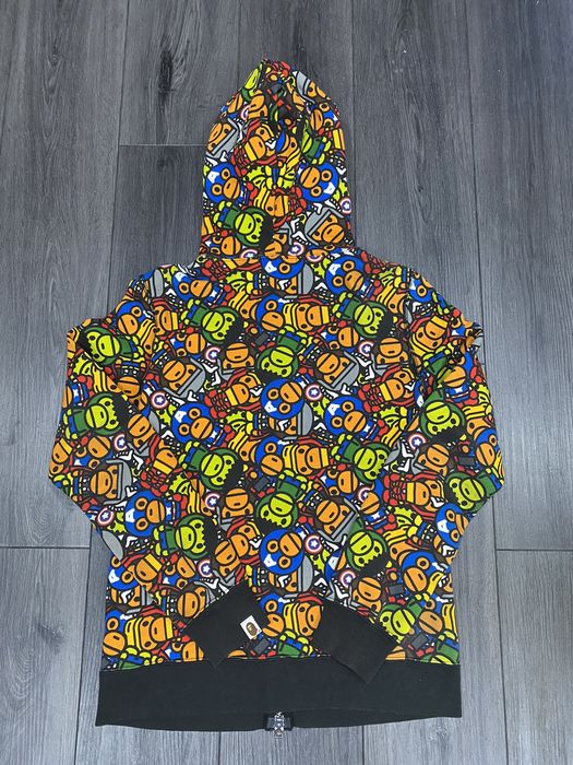 Bape Bape Multicolor Marvel Full Zip Hoodie Size Small Grailed