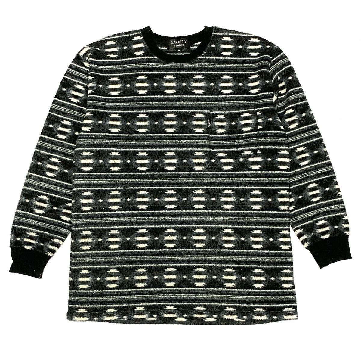 Japanese Brand Yohji Yamamoto Sacsny Ysaccs Fleece Sweater Size US M / EU 48-50 / 2 - 1 Thumbnail