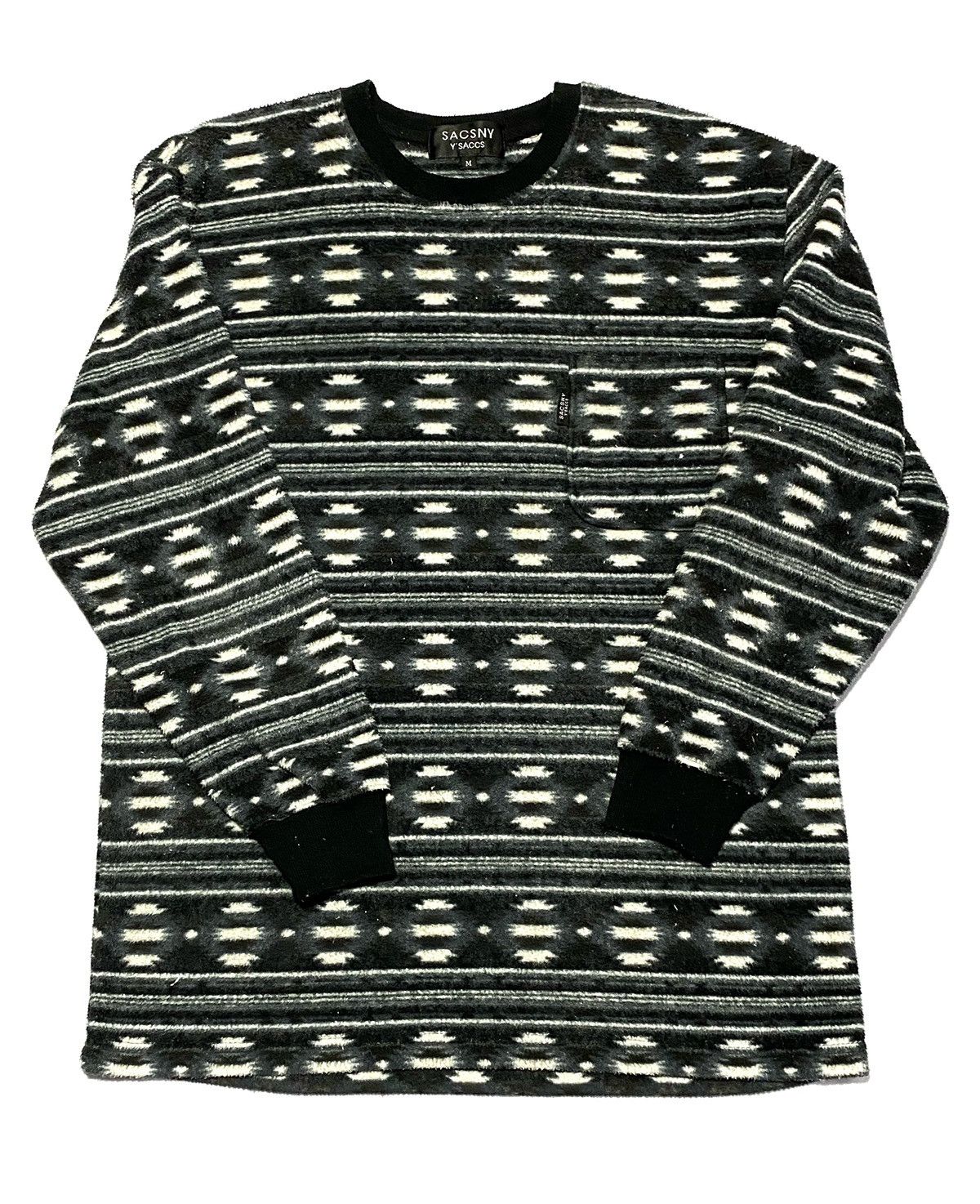 Japanese Brand Yohji Yamamoto Sacsny Ysaccs Fleece Sweater Size US M / EU 48-50 / 2 - 2 Thumbnail