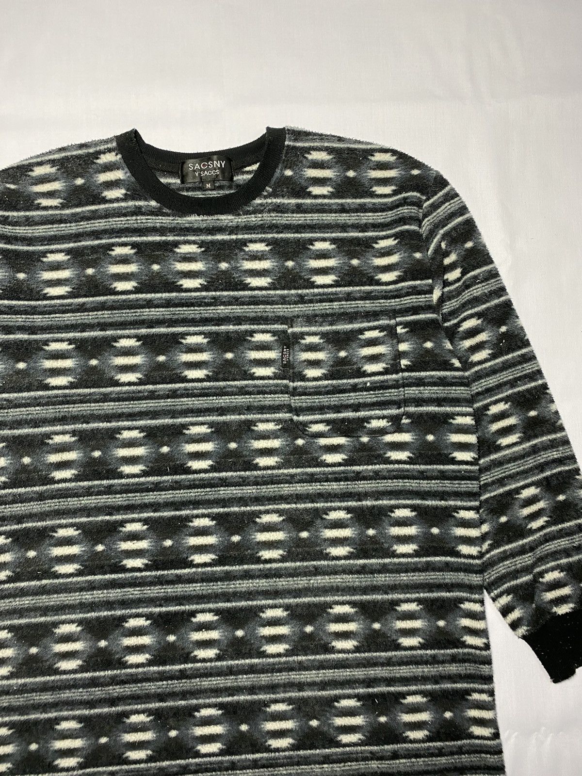 Japanese Brand Yohji Yamamoto Sacsny Ysaccs Fleece Sweater Size US M / EU 48-50 / 2 - 4 Thumbnail