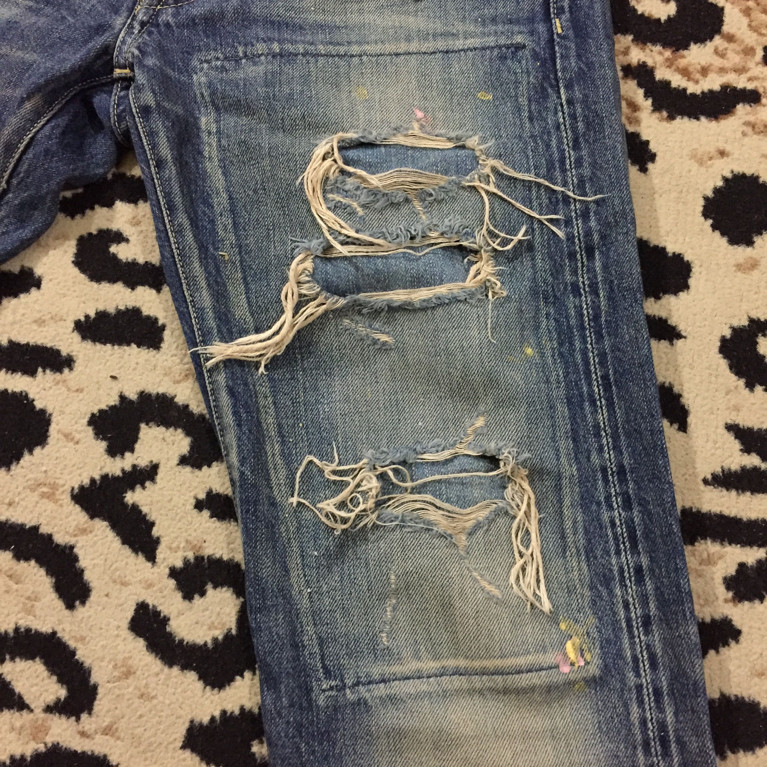 Hysteric Glamour Hysteric Glamour Distressed Selvedge Jeans Size US 30 / EU 46 - 3 Thumbnail
