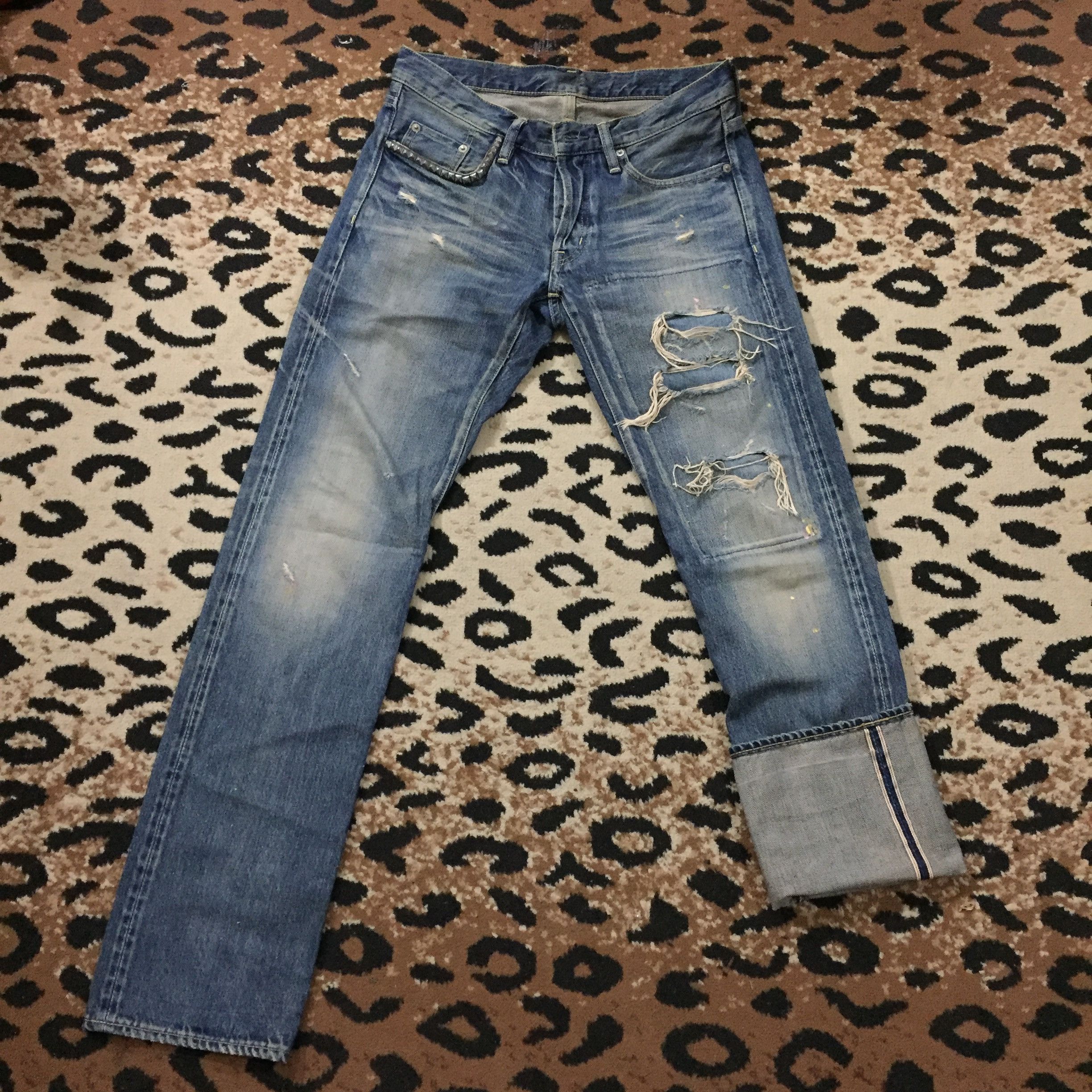 Hysteric Glamour Hysteric Glamour Distressed Selvedge Jeans Size US 30 / EU 46 - 2 Thumbnail