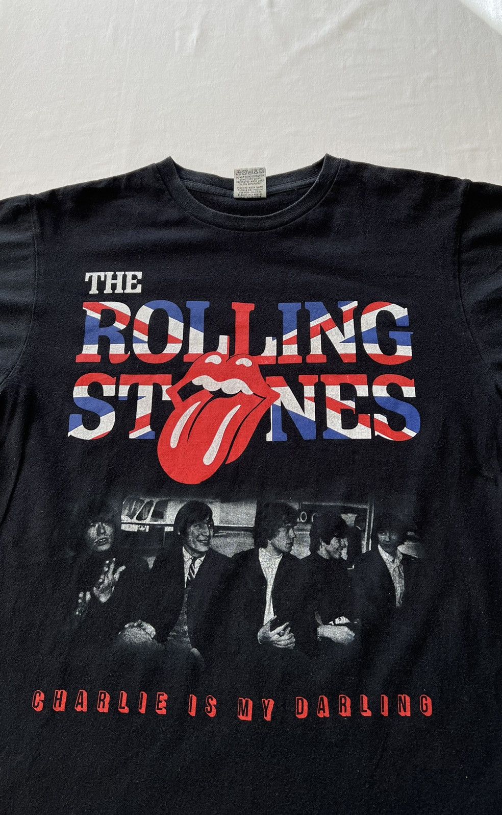 Band Tees Vintage 90s Rolling Stones Charlie Is My Darling Black Tee Size US M / EU 48-50 / 2 - 3 Thumbnail