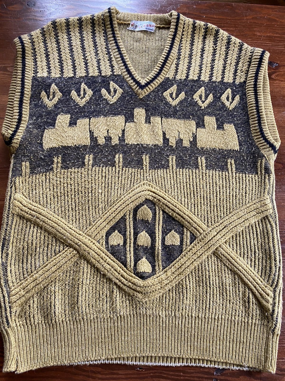 Vintage Vintage 80s Winter Range Ribbed Pullover V-Neck Sweater Vest Size US XL / EU 56 / 4 - 3 Thumbnail