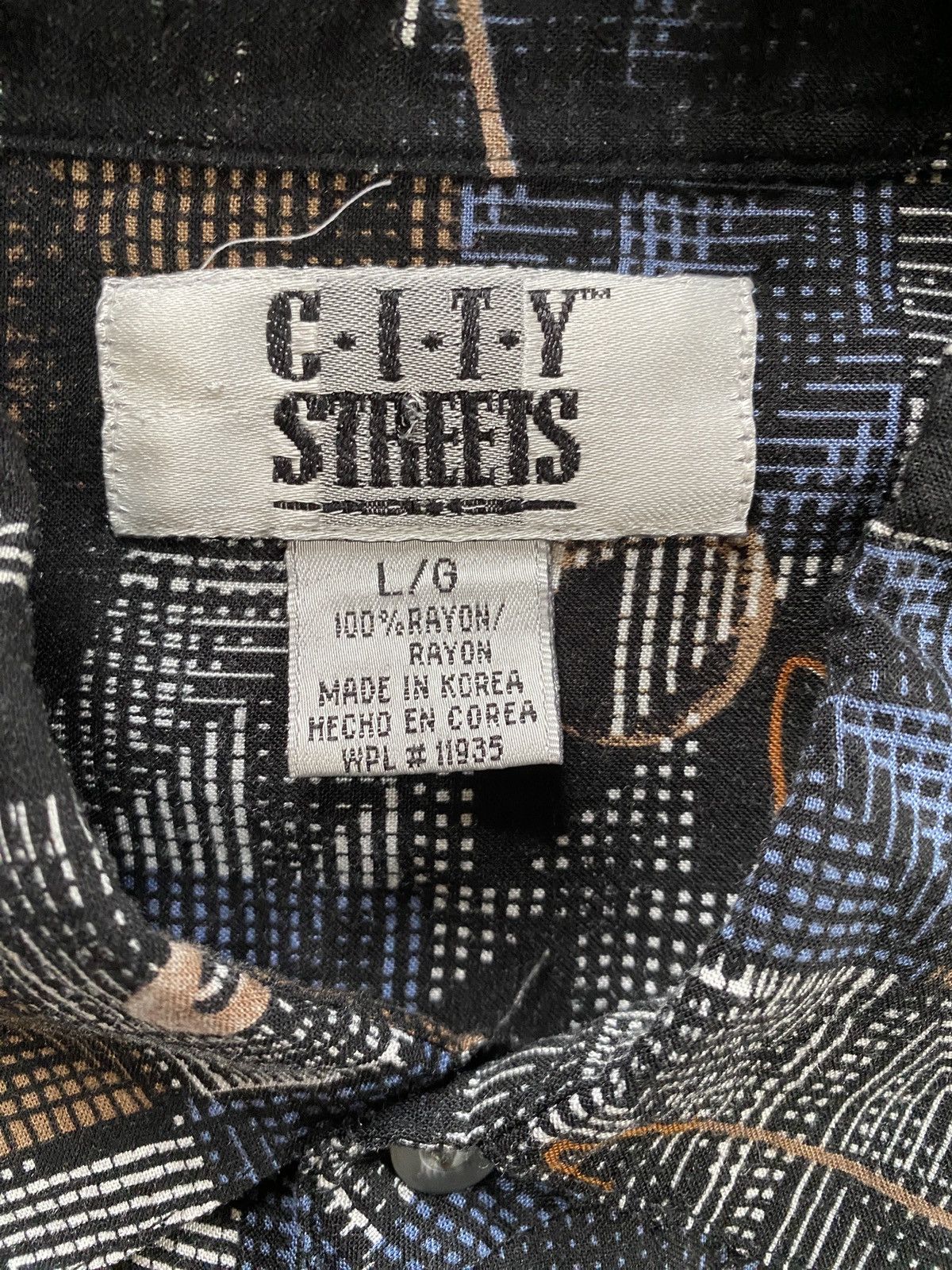 City Streets Vintage 90’s City Streets Saturn All Over Rayon Button Up Size US L / EU 52-54 / 3 - 3 Thumbnail