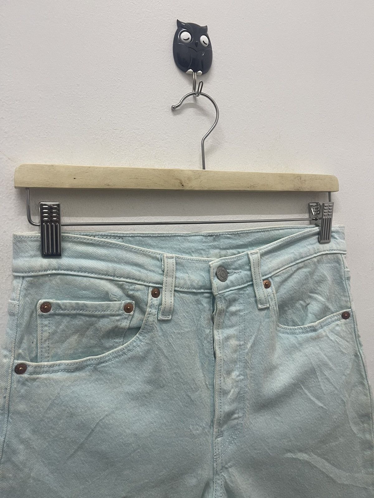 Levi's Rare LEVIS 501 S Skinny Leather Patch Size US 27 - 9 Thumbnail