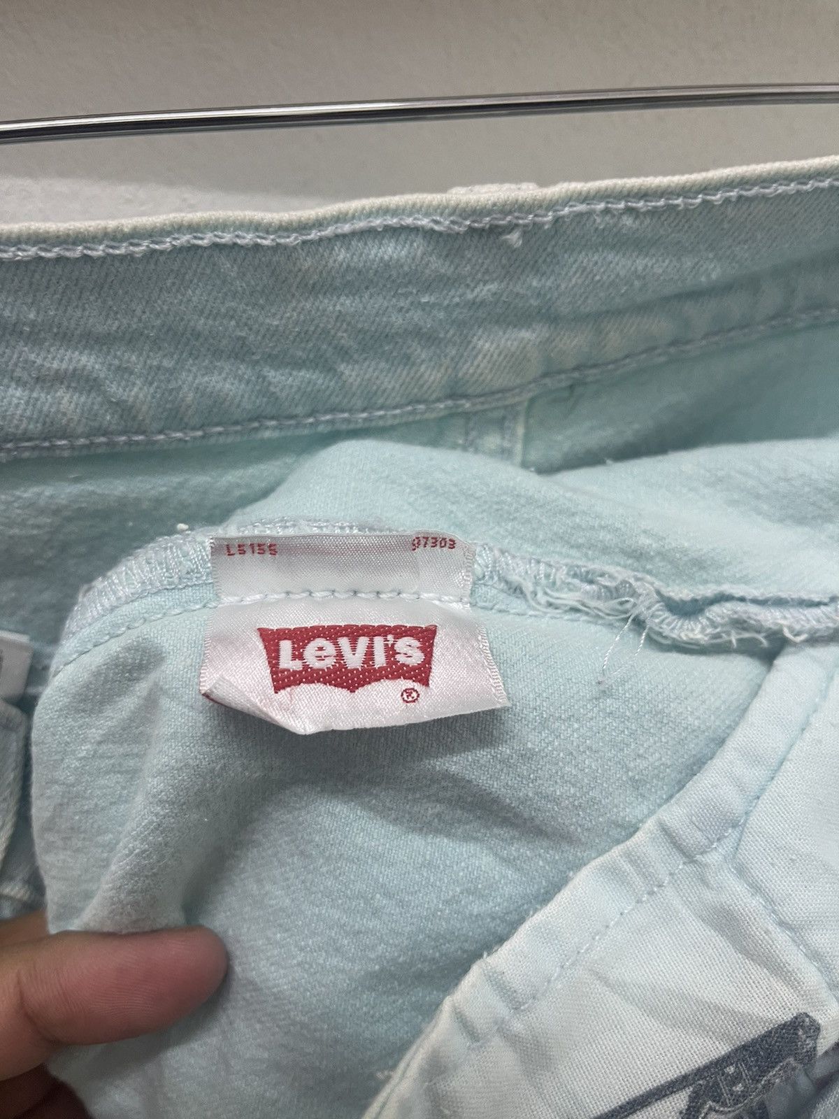 Levi's Rare LEVIS 501 S Skinny Leather Patch Size US 27 - 11 Thumbnail