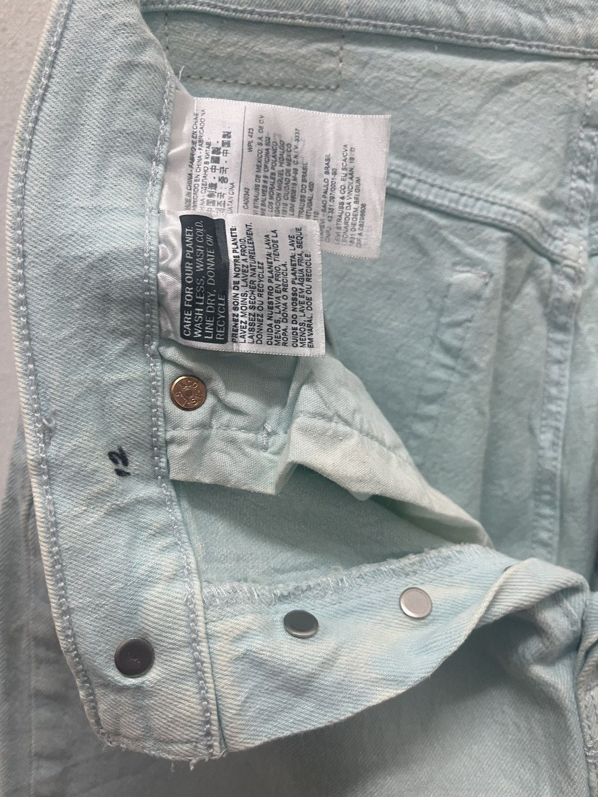 Levi's Rare LEVIS 501 S Skinny Leather Patch Size US 27 - 12 Thumbnail