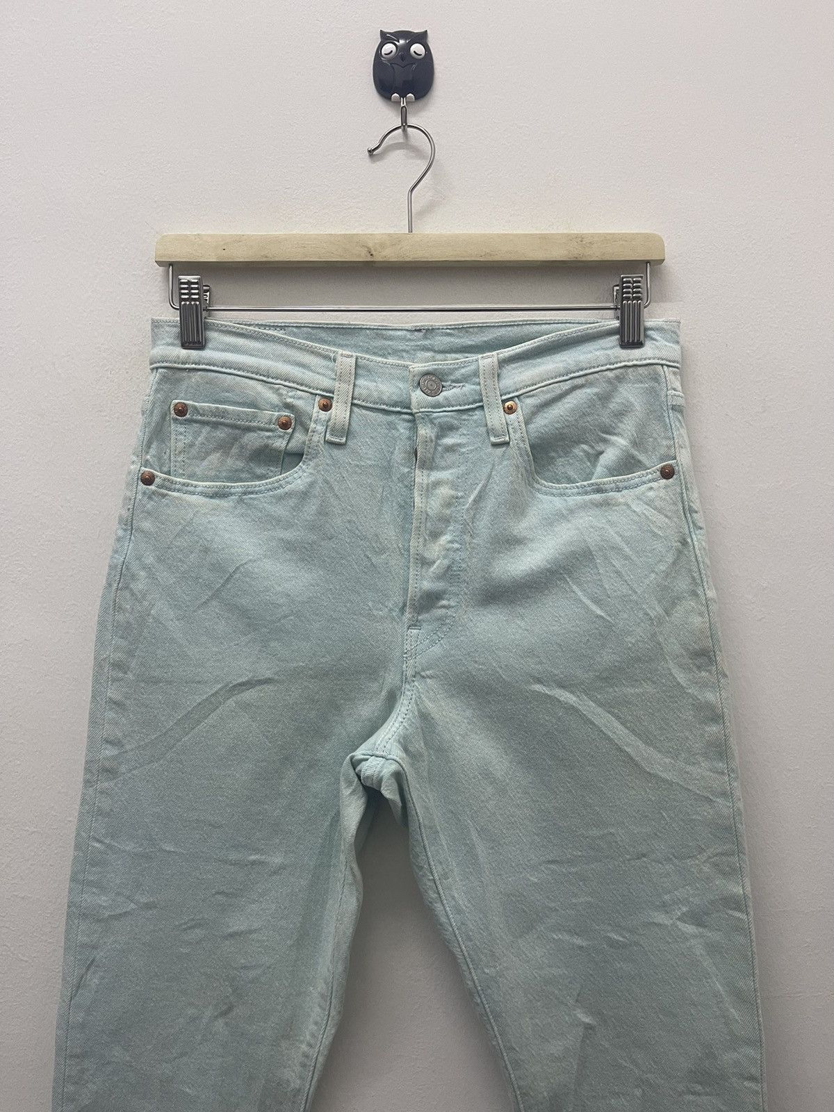 Levi's Rare LEVIS 501 S Skinny Leather Patch Size US 27 - 8 Thumbnail