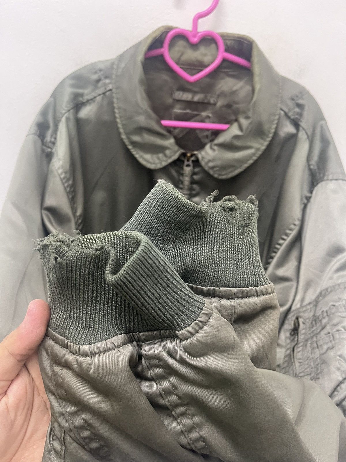 Vintage Rare Vintage SCOVILL GRIPPER Zipper Olive Military Bomber Size US L / EU 52-54 / 3 - 2 Thumbnail
