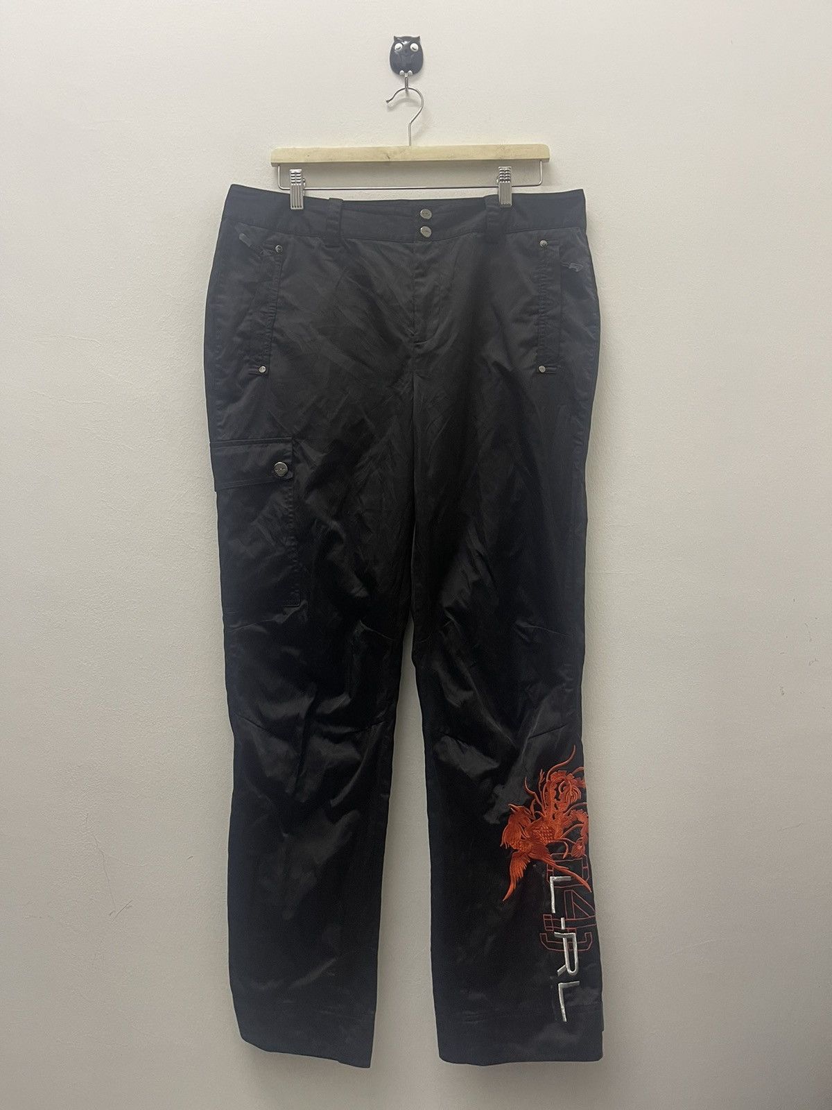 image of Lauren Ralph Lauren x Ralph Lauren Vintage Laurent Active Ralph Laurent Embroidered Cargo in Black,