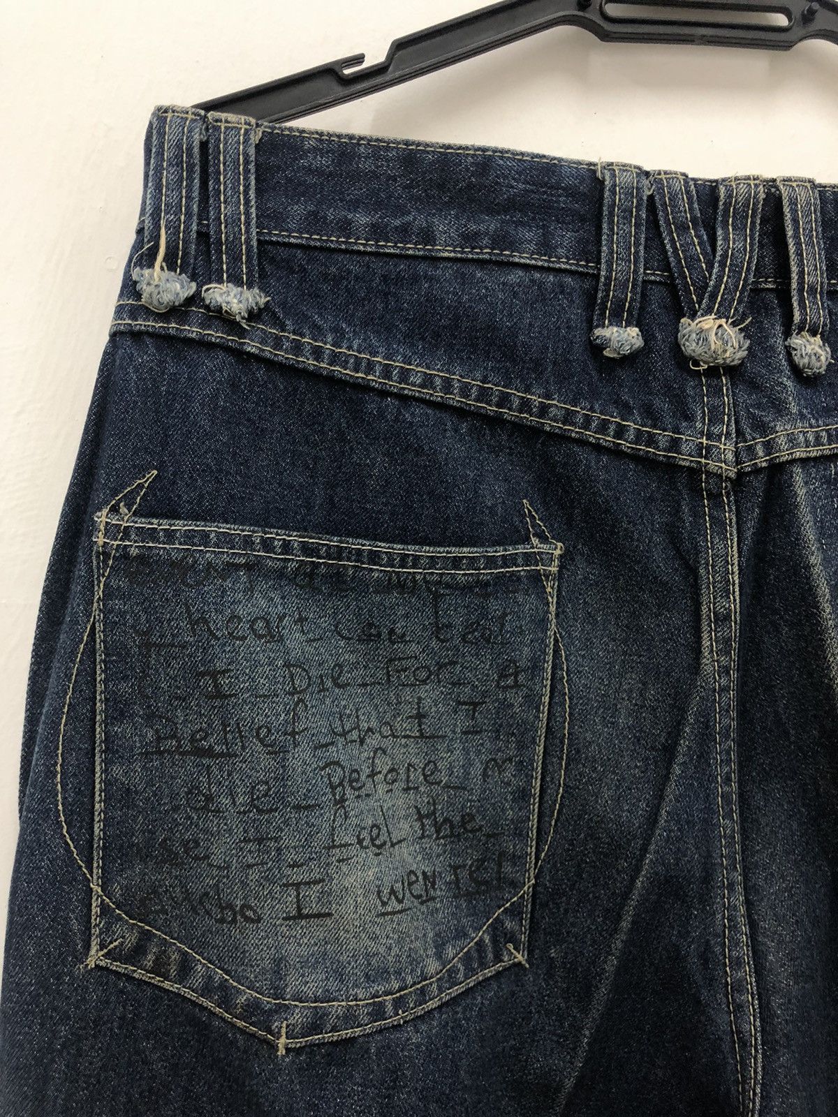 Legendary Goods Rare MAKAVELI TUPAC SHAKUR Baggy Poem Denim Jeans Pant Size US 32 / EU 48 - 10 Thumbnail