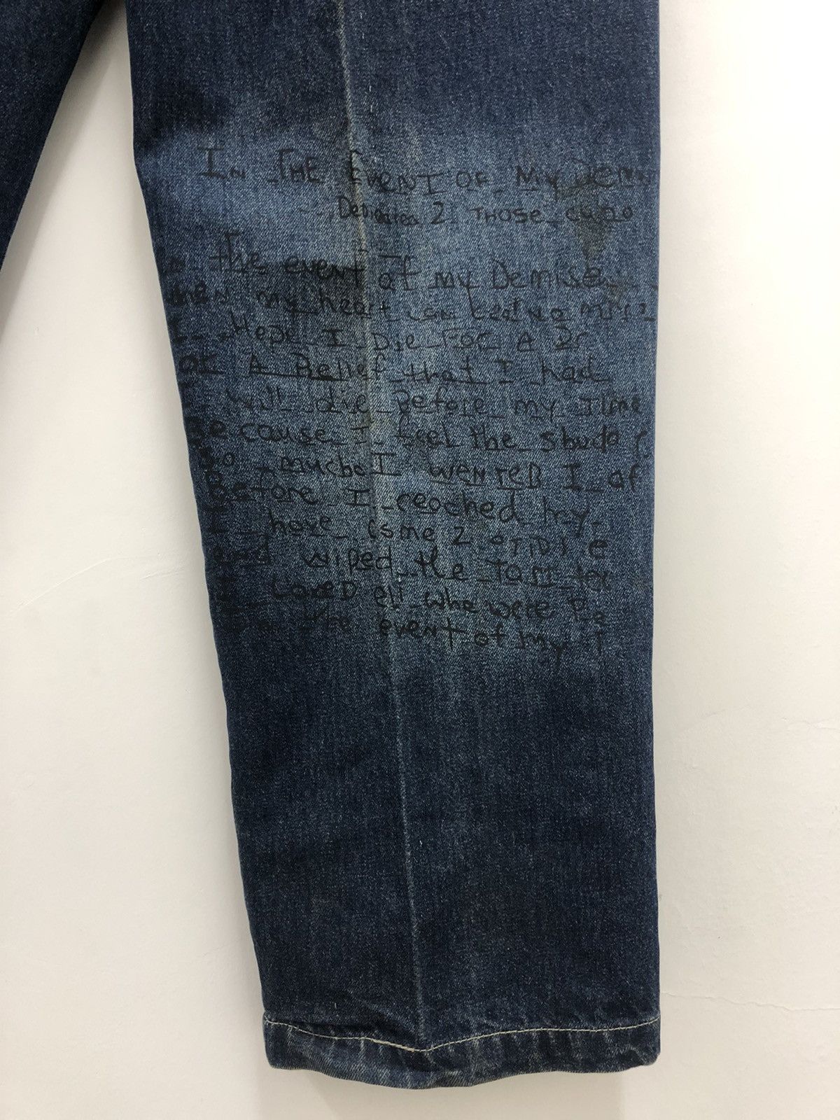 Legendary Goods Rare MAKAVELI TUPAC SHAKUR Baggy Poem Denim Jeans Pant Size US 32 / EU 48 - 8 Thumbnail