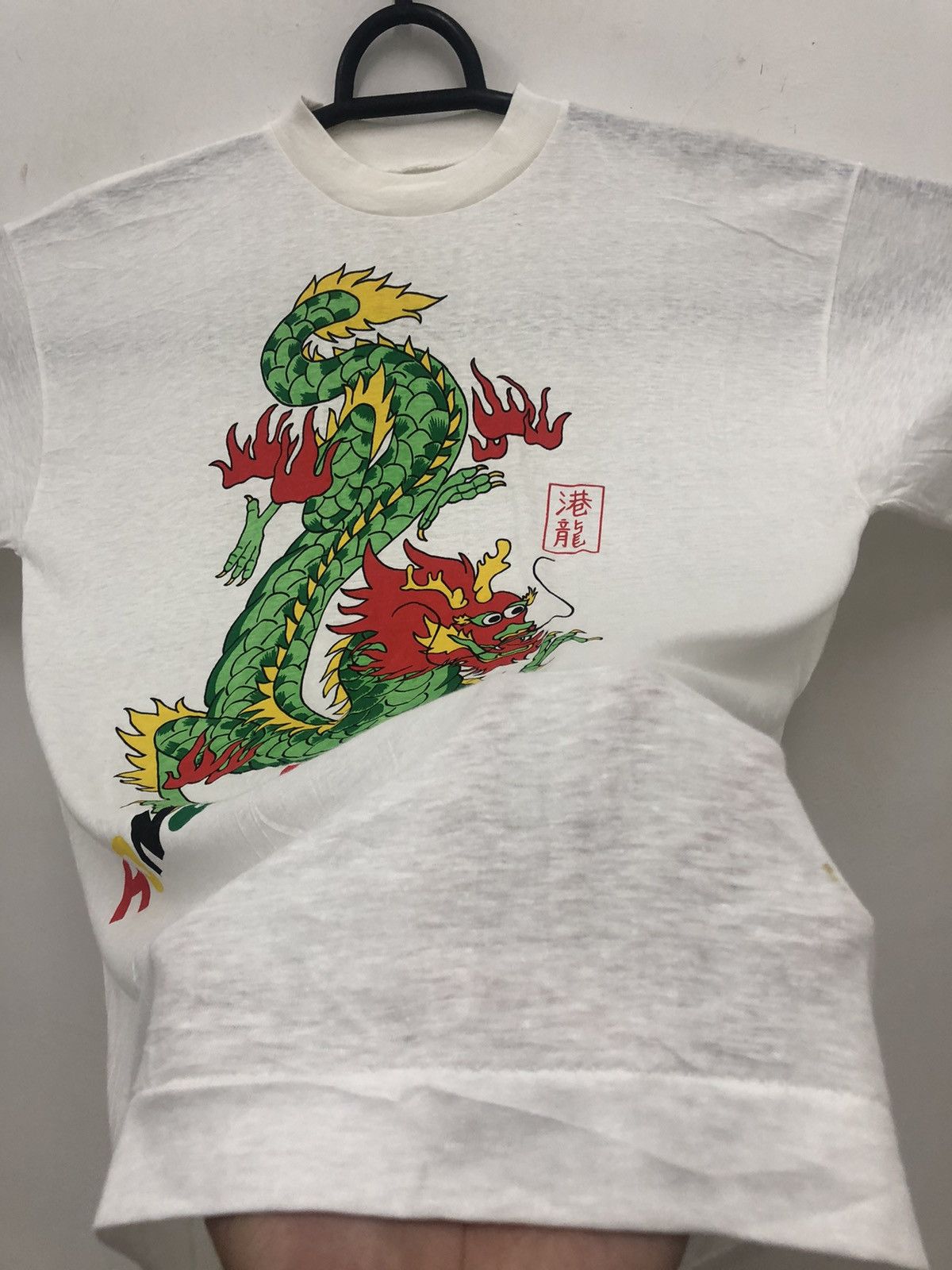 Vintage Rare Vintage HONG KONG Dragon Sukajan Japan Shirt Size US XL / EU 56 / 4 - 4 Thumbnail