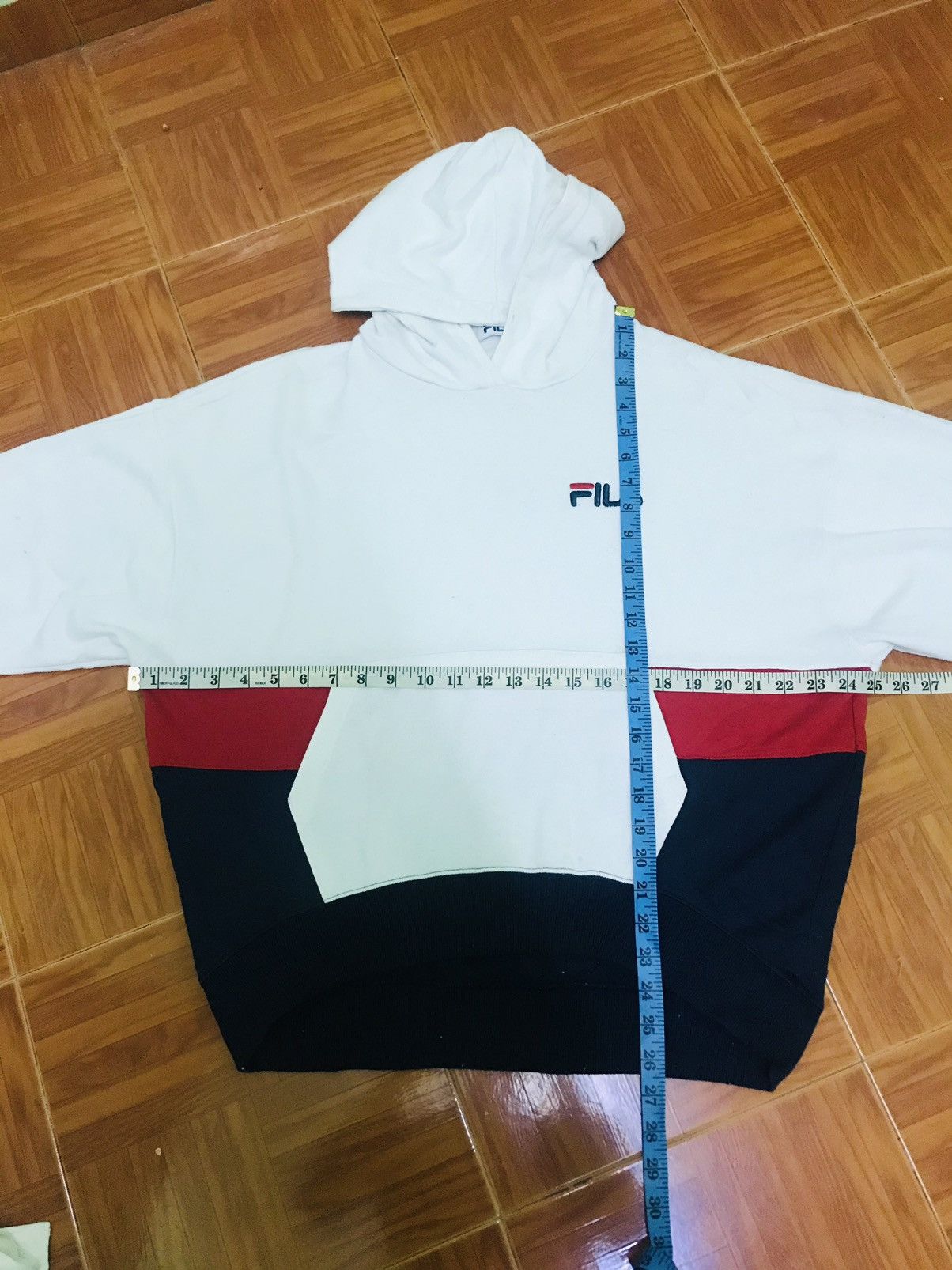 Fila “Fila Hoodie White Red Navy Retro Colorblock Pullover Size US L / EU 52-54 / 3 - 3 Thumbnail
