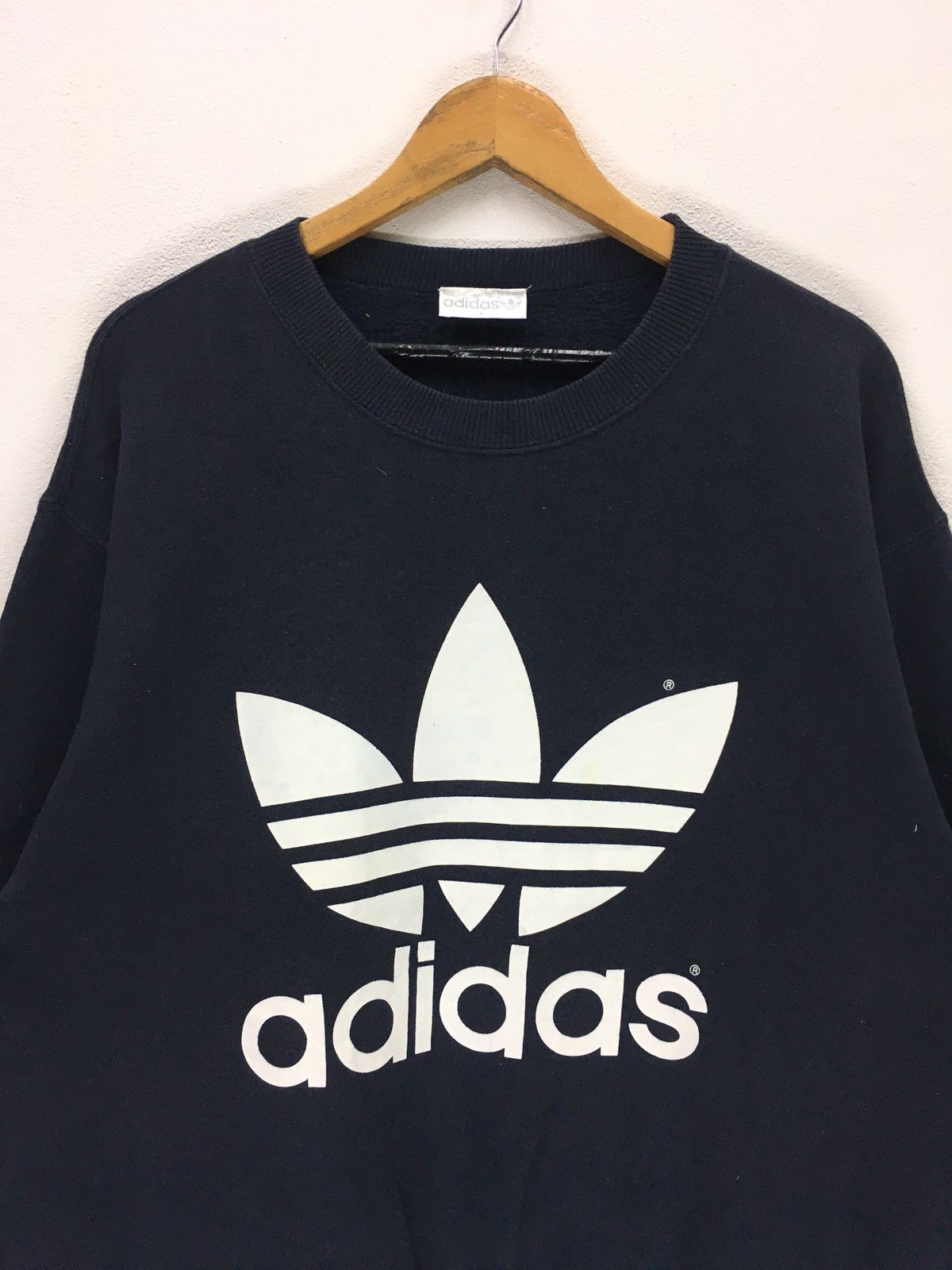 Adidas × Vintage Vintage Adidas Big Logo Sweatshirt Size US M / EU 48-50 / 2 - 2 Thumbnail