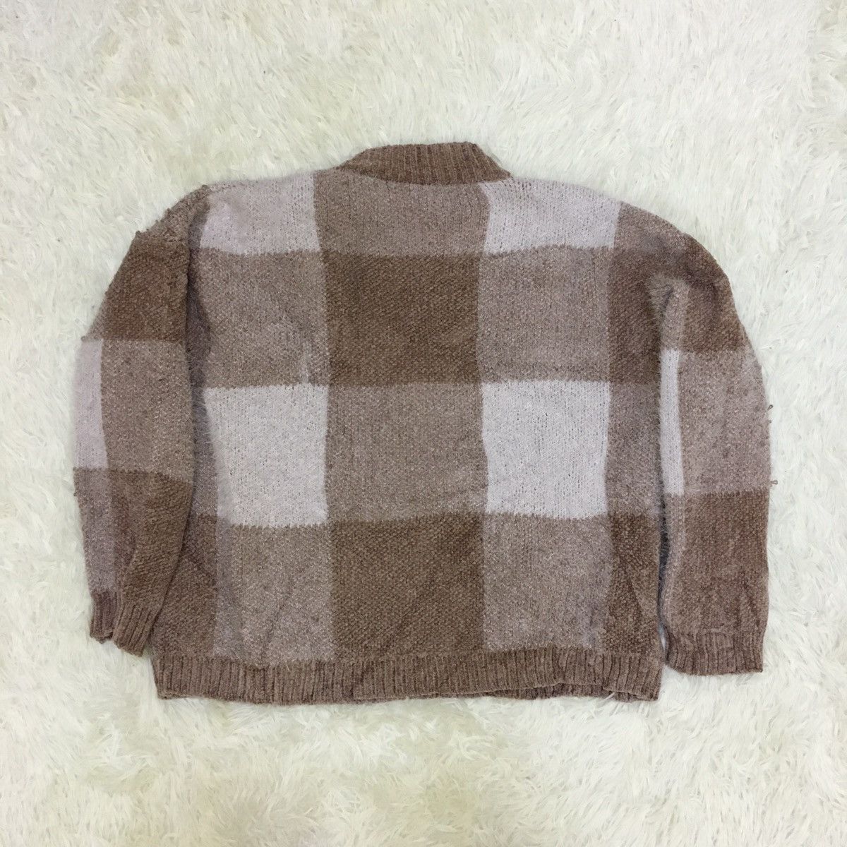 Japanese Brand × Other Japanese Checked Jumper Knit Size US S / EU 44-46 / 1 - 2 Thumbnail