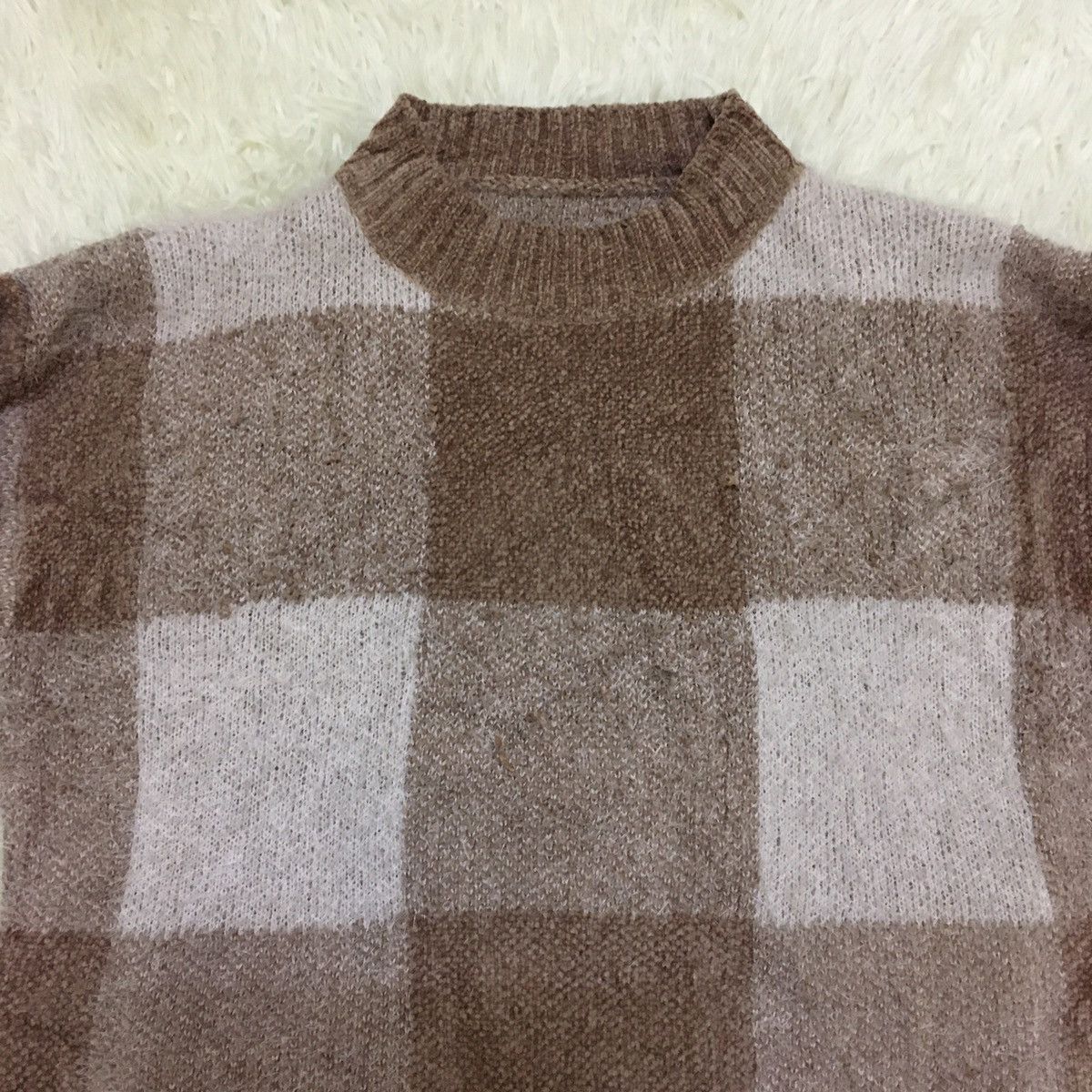 Japanese Brand × Other Japanese Checked Jumper Knit Size US S / EU 44-46 / 1 - 5 Thumbnail