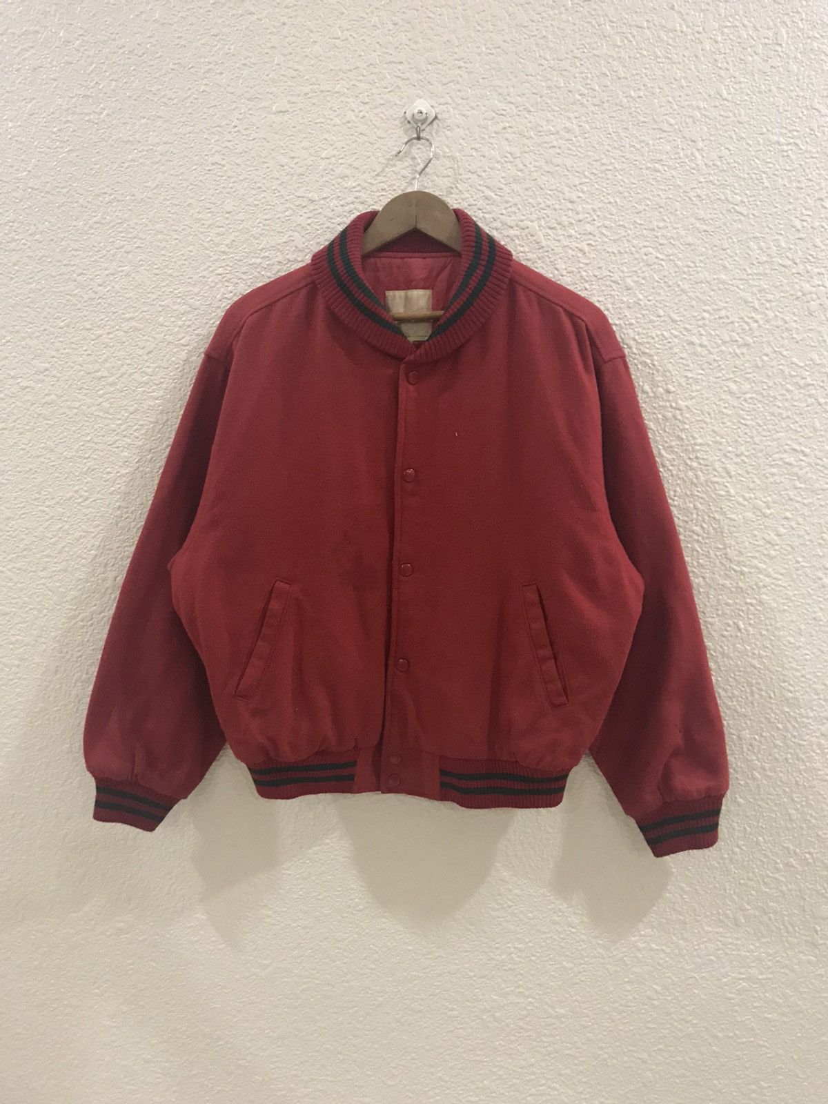 Japanese Brand Champ wool varsity/bomber jacket nice design Size US M / EU 48-50 / 2 - 2 Thumbnail