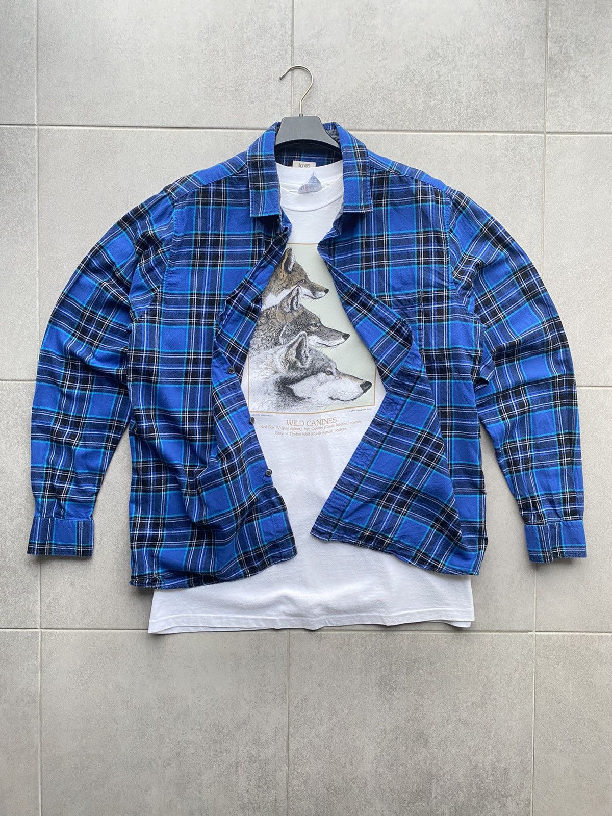 Flannel Vintage Flannel Checkered Shirt Size US M / EU 48-50 / 2 - 1 Thumbnail