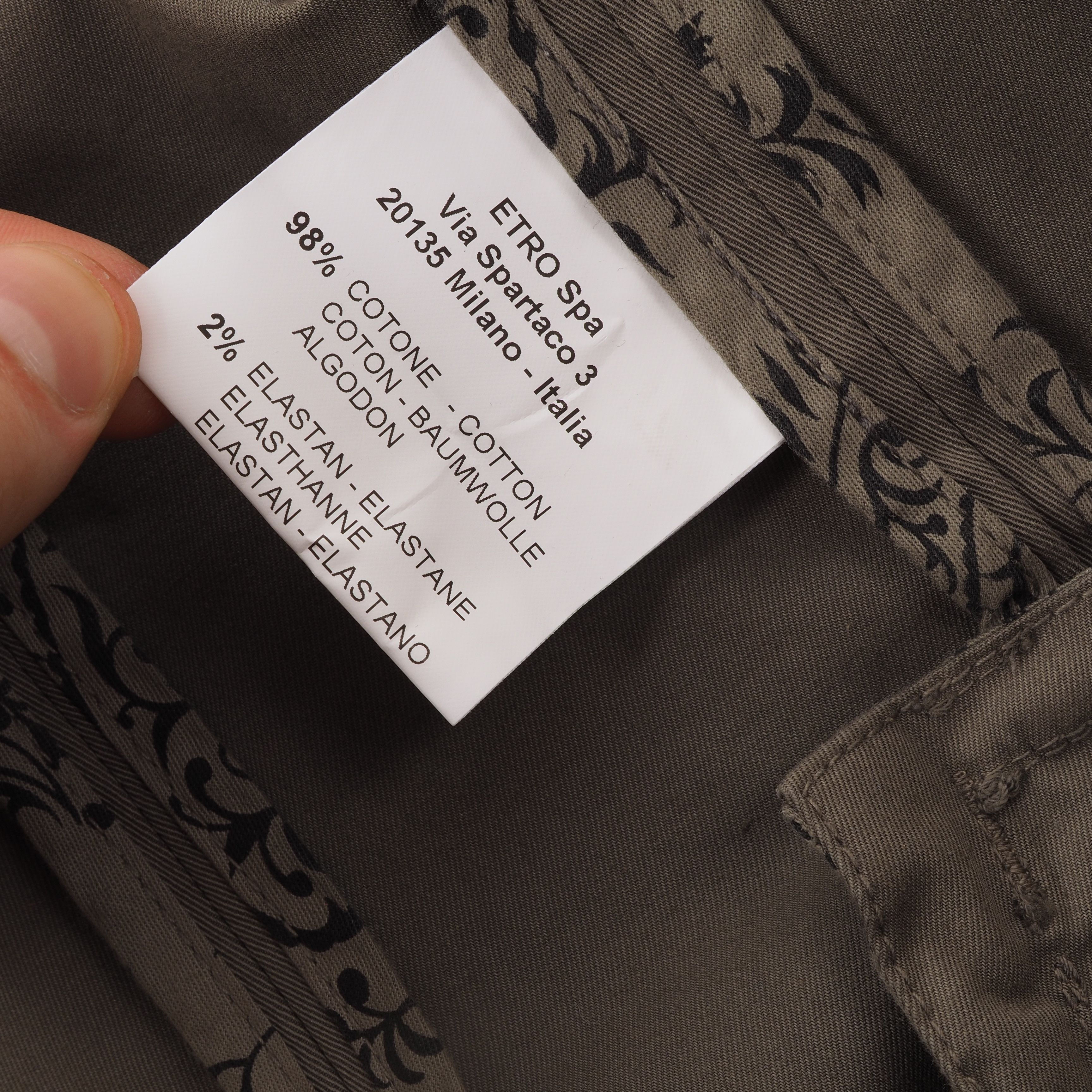 Etro ETRO Milano Women's Khaki Green Cotton Jacket Blazer Size XS / US 0-2 / IT 36-38 - 8 Thumbnail