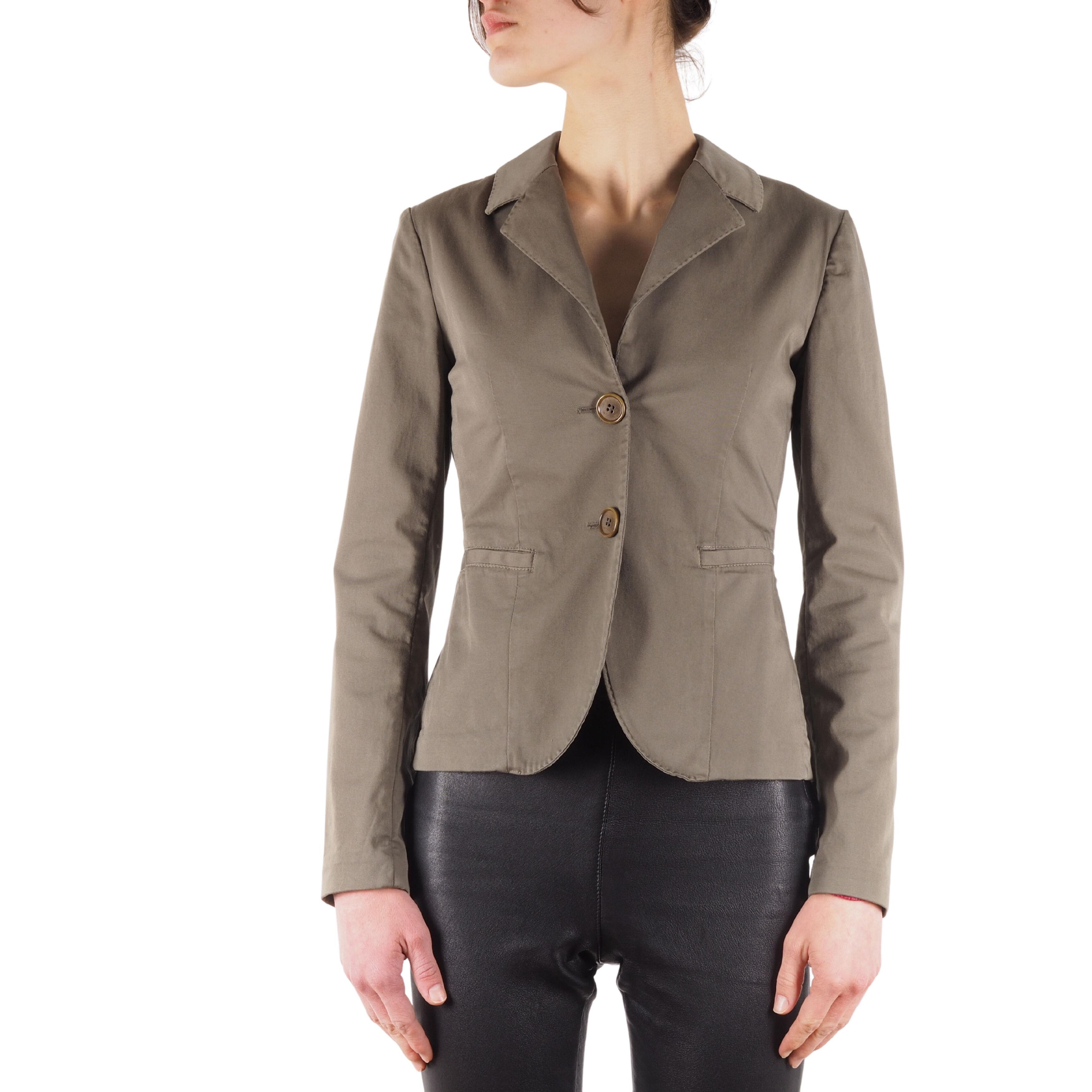 Etro ETRO Milano Women's Khaki Green Cotton Jacket Blazer Size XS / US 0-2 / IT 36-38 - 1 Thumbnail
