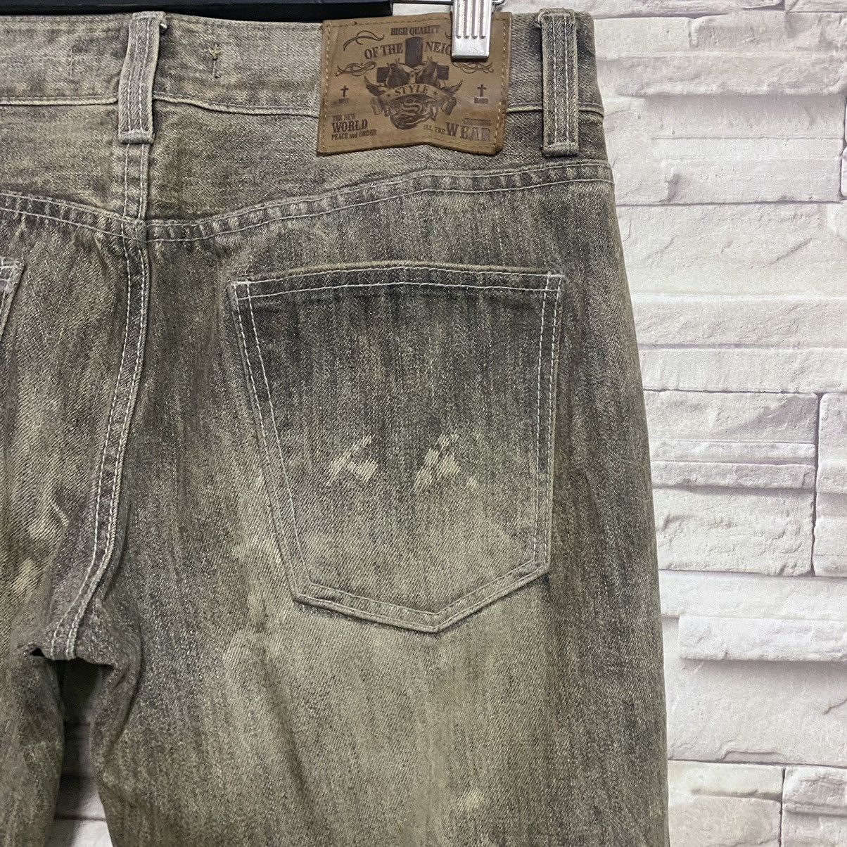 Japanese Brand OF THE NEIGE Denim Mudwash Painter Jeans Size US 31 - 17 Thumbnail