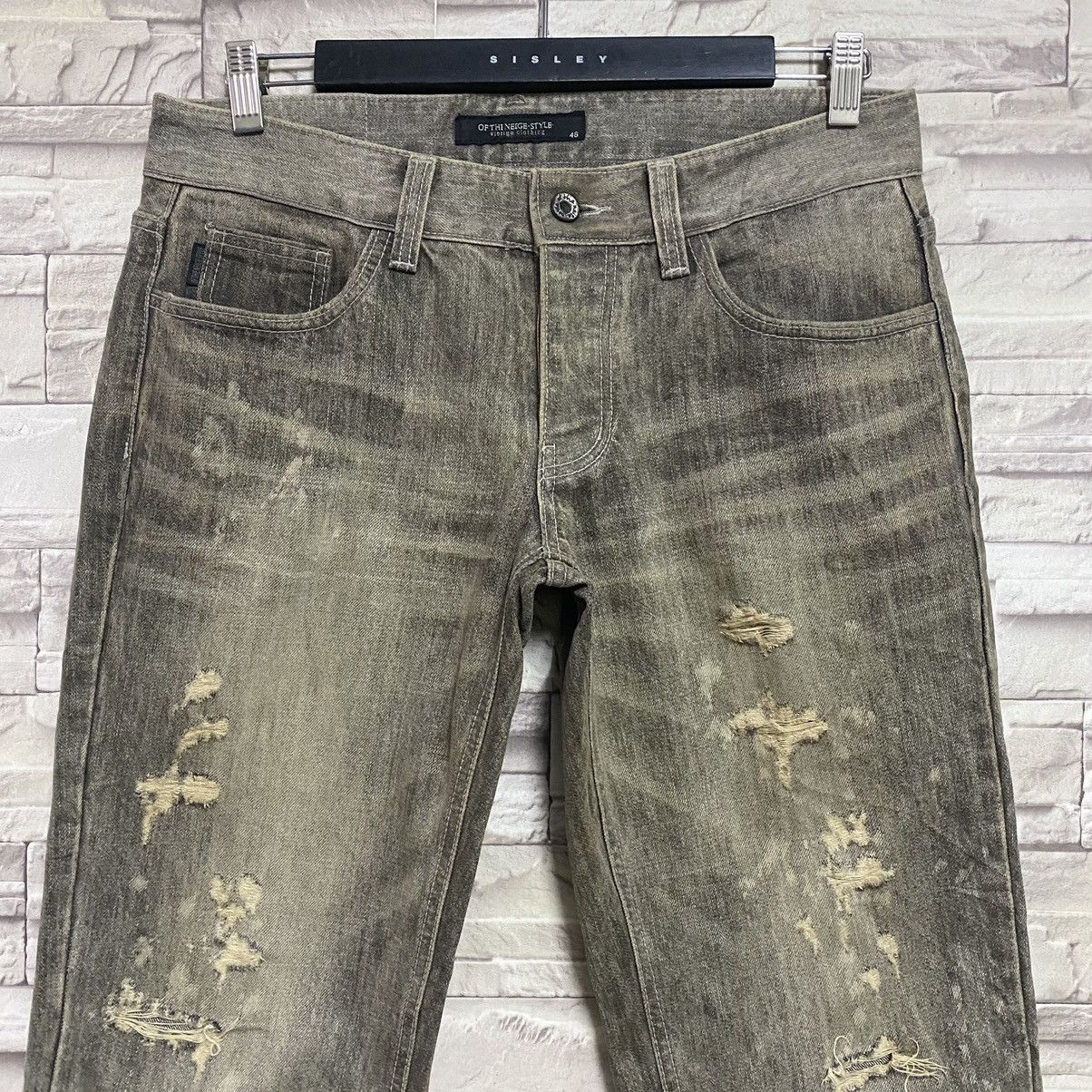 Japanese Brand OF THE NEIGE Denim Mudwash Painter Jeans Size US 31 - 4 Thumbnail