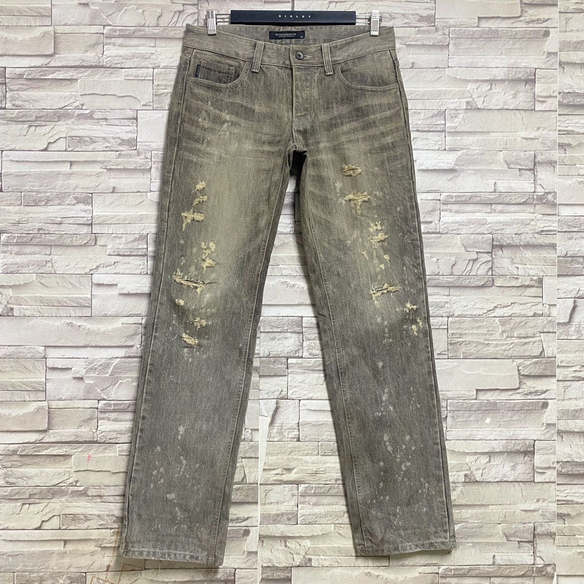 Japanese Brand OF THE NEIGE Denim Mudwash Painter Jeans Size US 31 - 3 Thumbnail