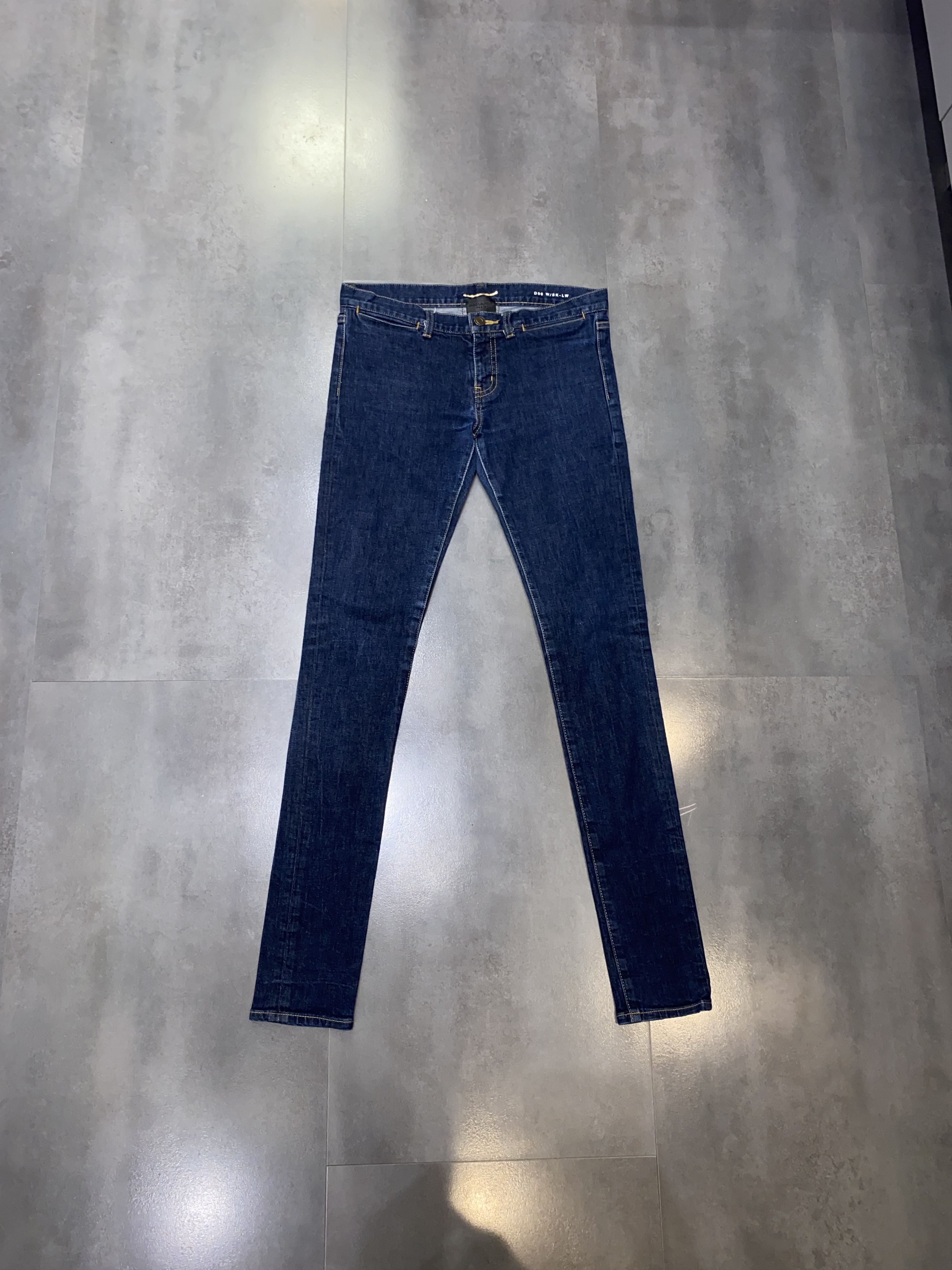image of Saint Laurent Paris Aw12 Saint Laurent Wmns D06 Hedi Slimane Era Denim Pants in Indigo, Women's (Si