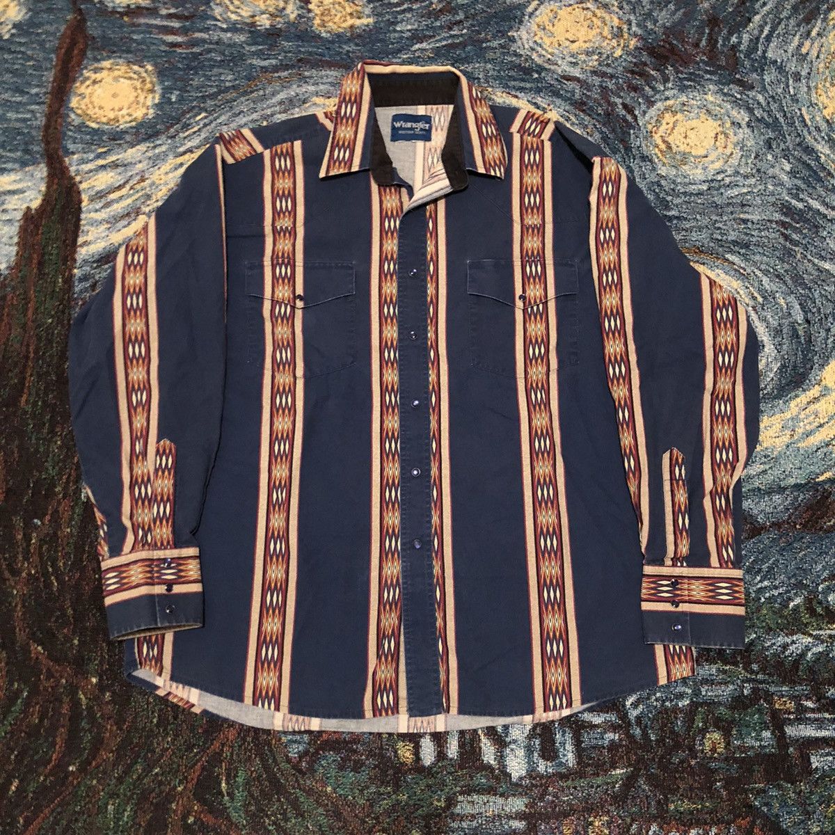 Vintage × Wrangler Vintage 90’s Wrangler Button Up Shirt Size US XXL / EU 58 / 5 - 1 Thumbnail