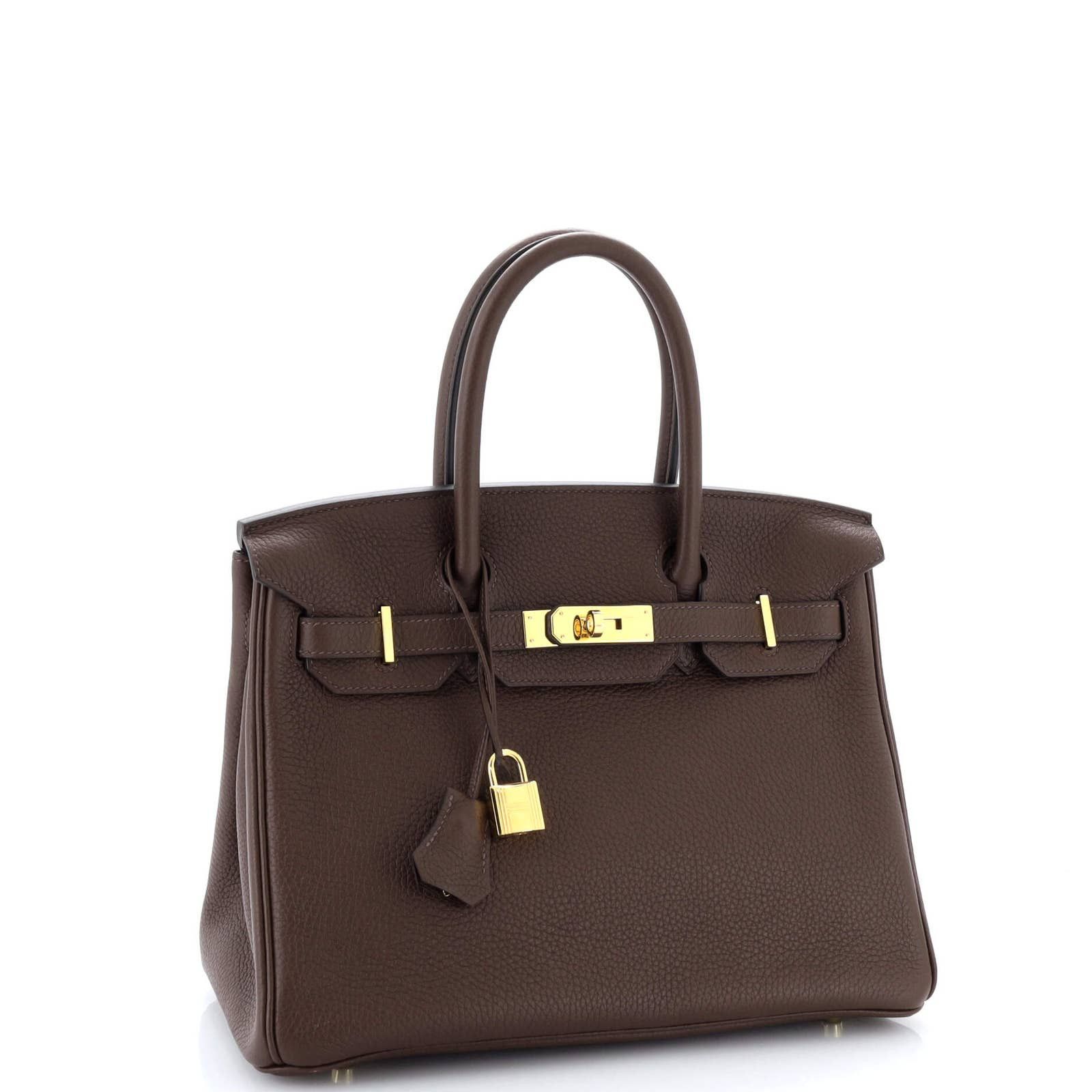 Birkin Handbag Red Clemence with Gold Hardware 30