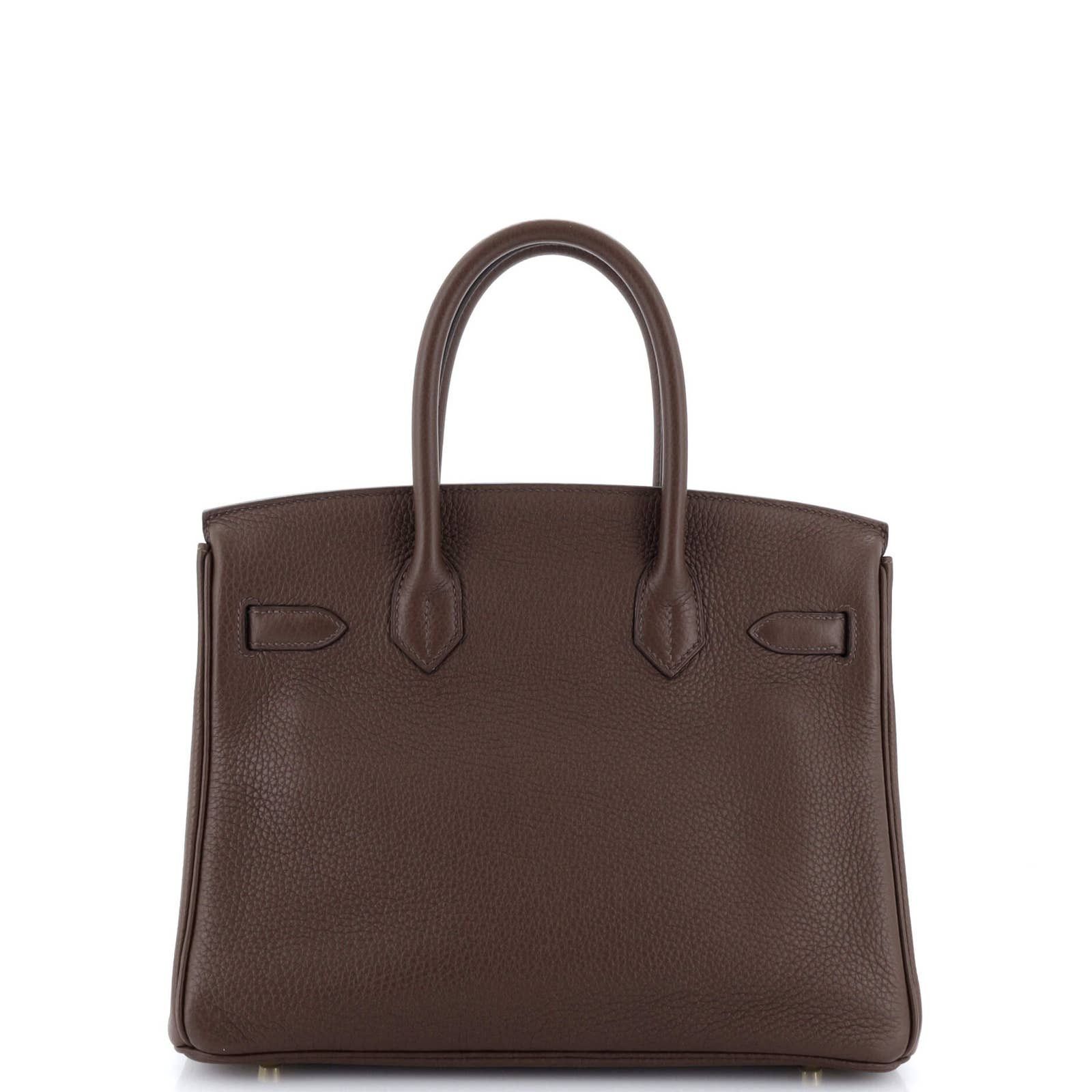 Birkin Handbag Red Clemence with Gold Hardware 30