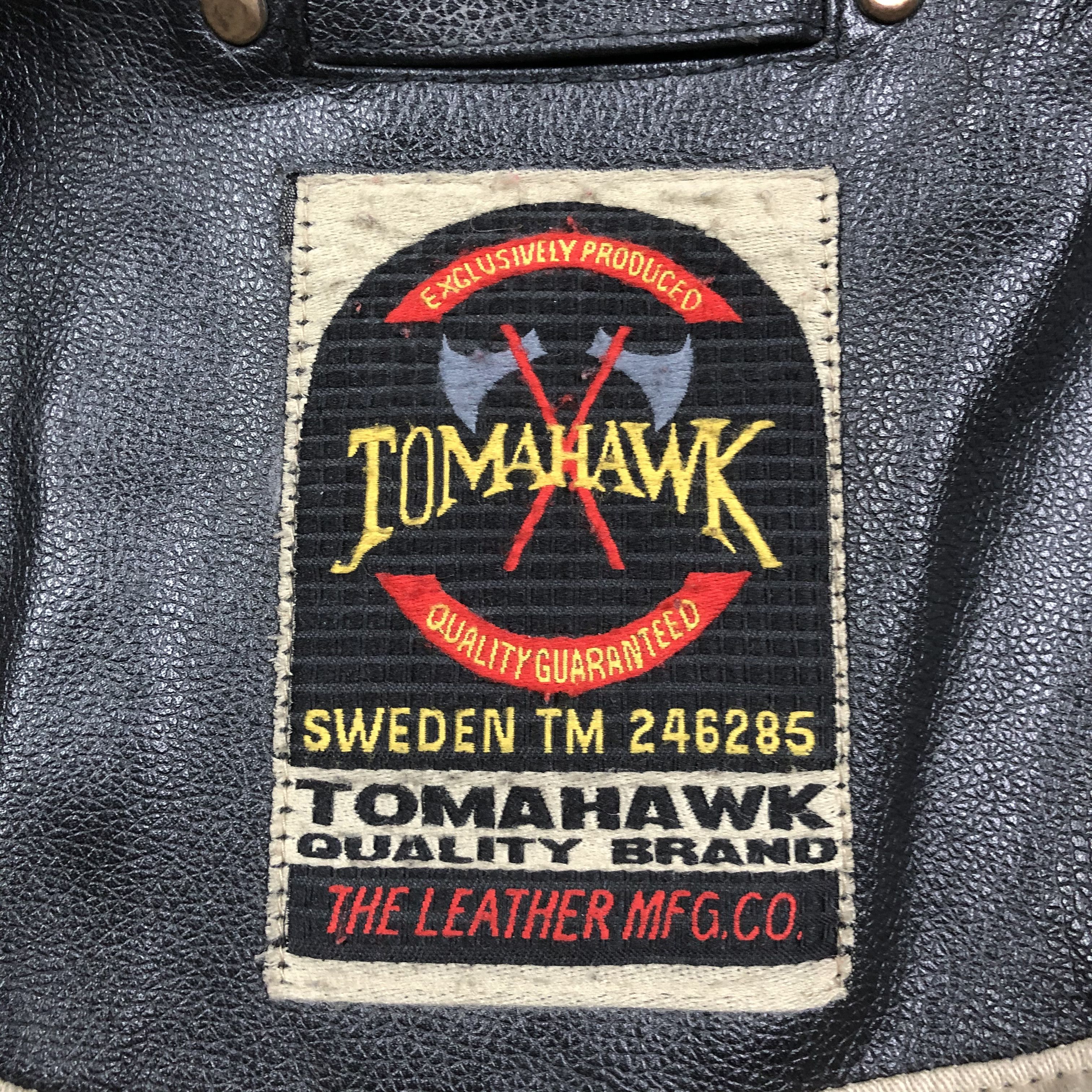 Vintage Tomahawk classic man vintage leather zip jacket 90s Size US L / EU 52-54 / 3 - 5 Thumbnail