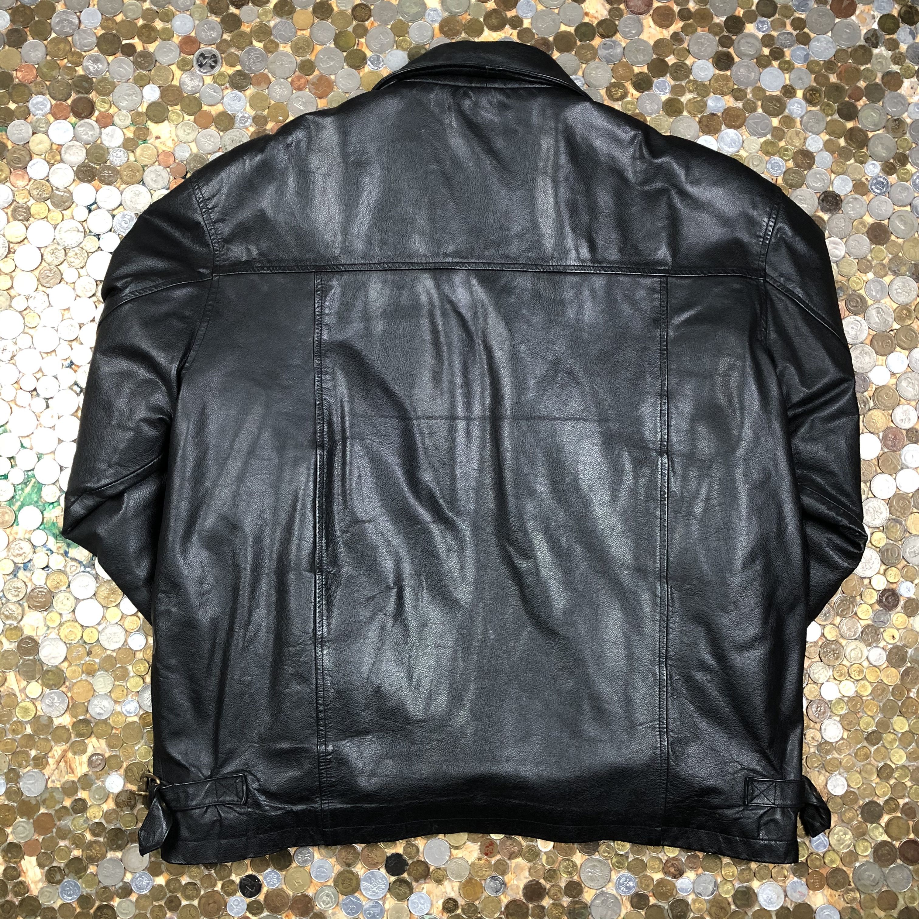 Vintage Tomahawk classic man vintage leather zip jacket 90s Size US L / EU 52-54 / 3 - 4 Thumbnail