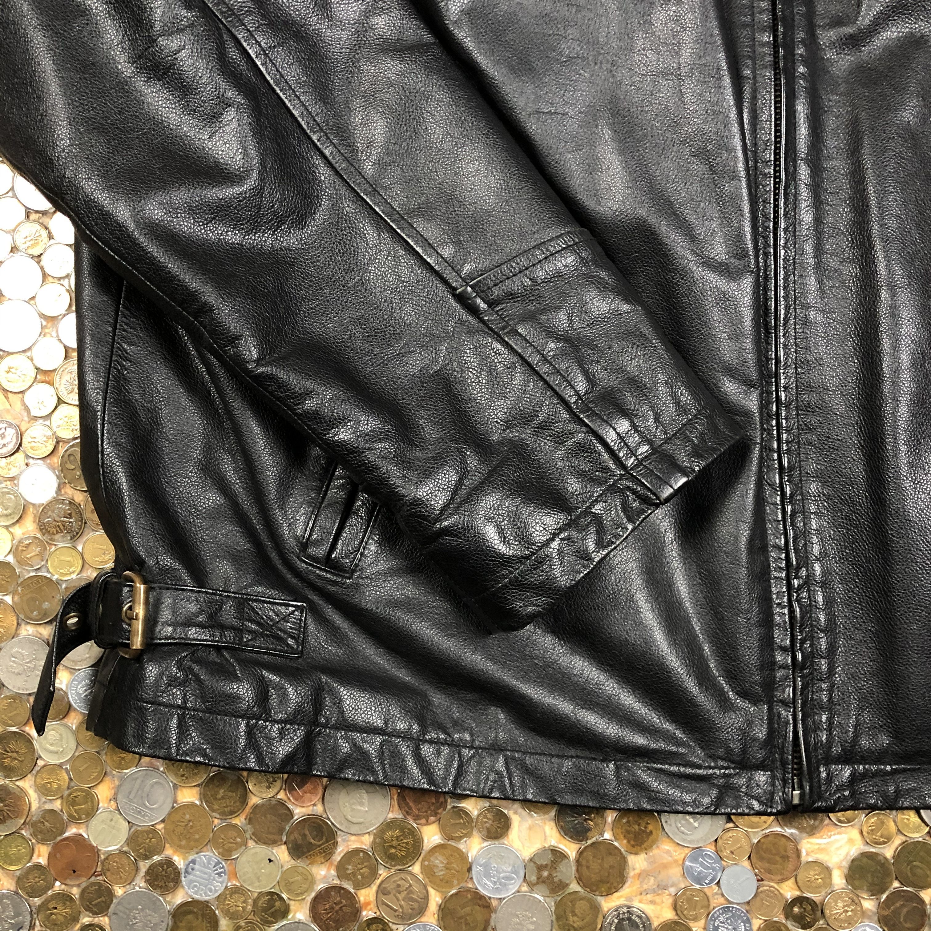 Vintage Tomahawk classic man vintage leather zip jacket 90s Size US L / EU 52-54 / 3 - 3 Thumbnail