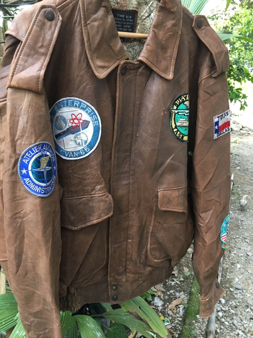 Avirex Air force A-2 U.S Army Flight Blouson Brown Graphic Jackets Size US XL / EU 56 / 4 - 3 Thumbnail