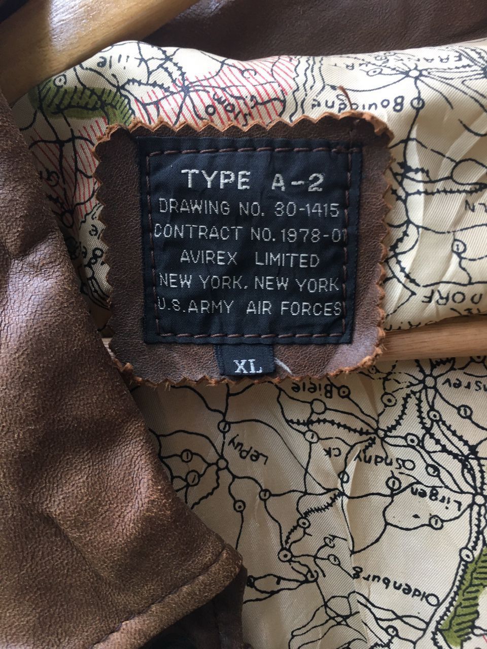 Avirex Air force A-2 U.S Army Flight Blouson Brown Graphic Jackets Size US XL / EU 56 / 4 - 8 Thumbnail